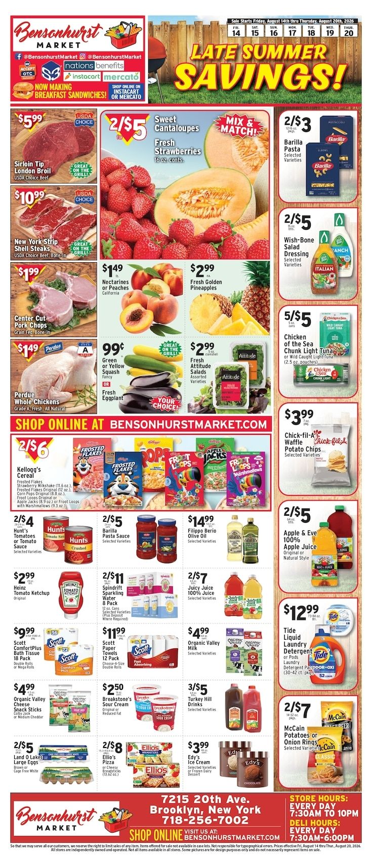 Bensonhurst Market Weekly Ad August 14 - 20, 2026