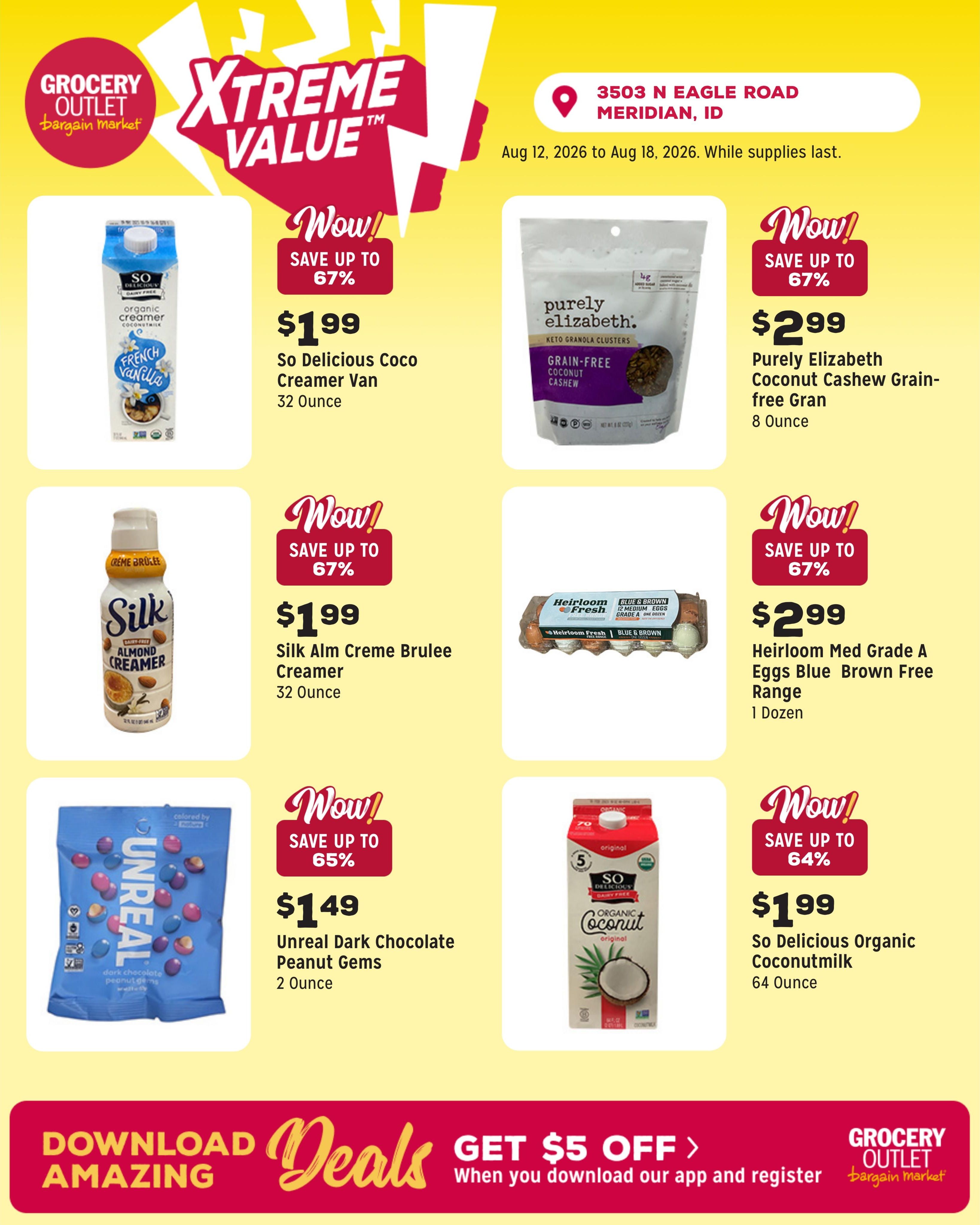Grocery Outlet (Meridian–Boise Area, ID) Weekly Ad August 12 - 18, 2026
