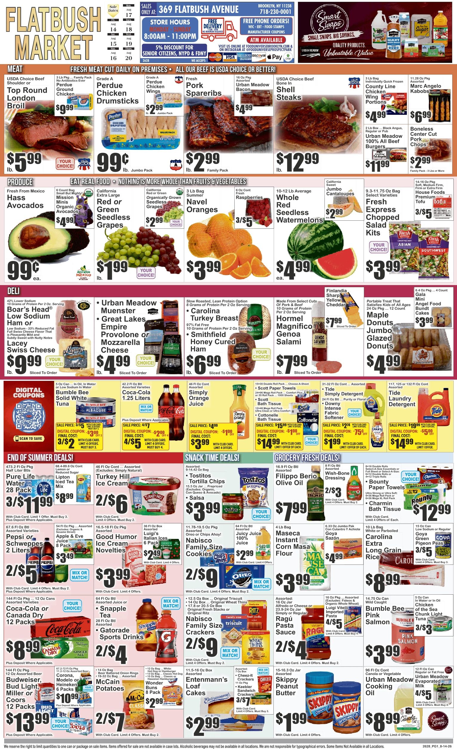 Flatbush Market (369 Flatbush Avenue, Brooklyn, NY) Weekly Ad August 14 - 20, 2026