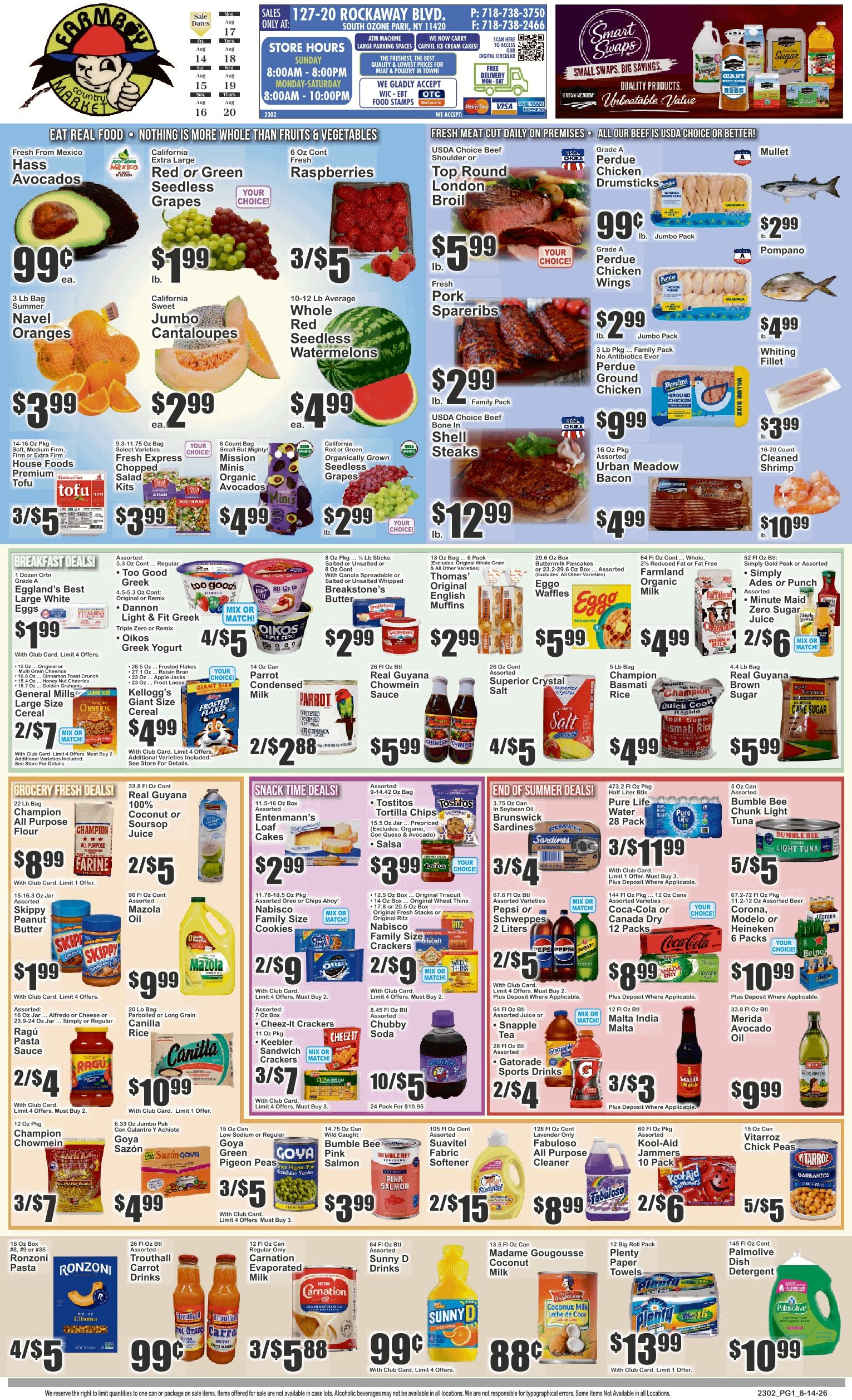 Farm Boy Country Market (127-20 Rockaway Blvd, Ozone Park, NY) Key Food Weekly Ad August 14 - 20, 2026