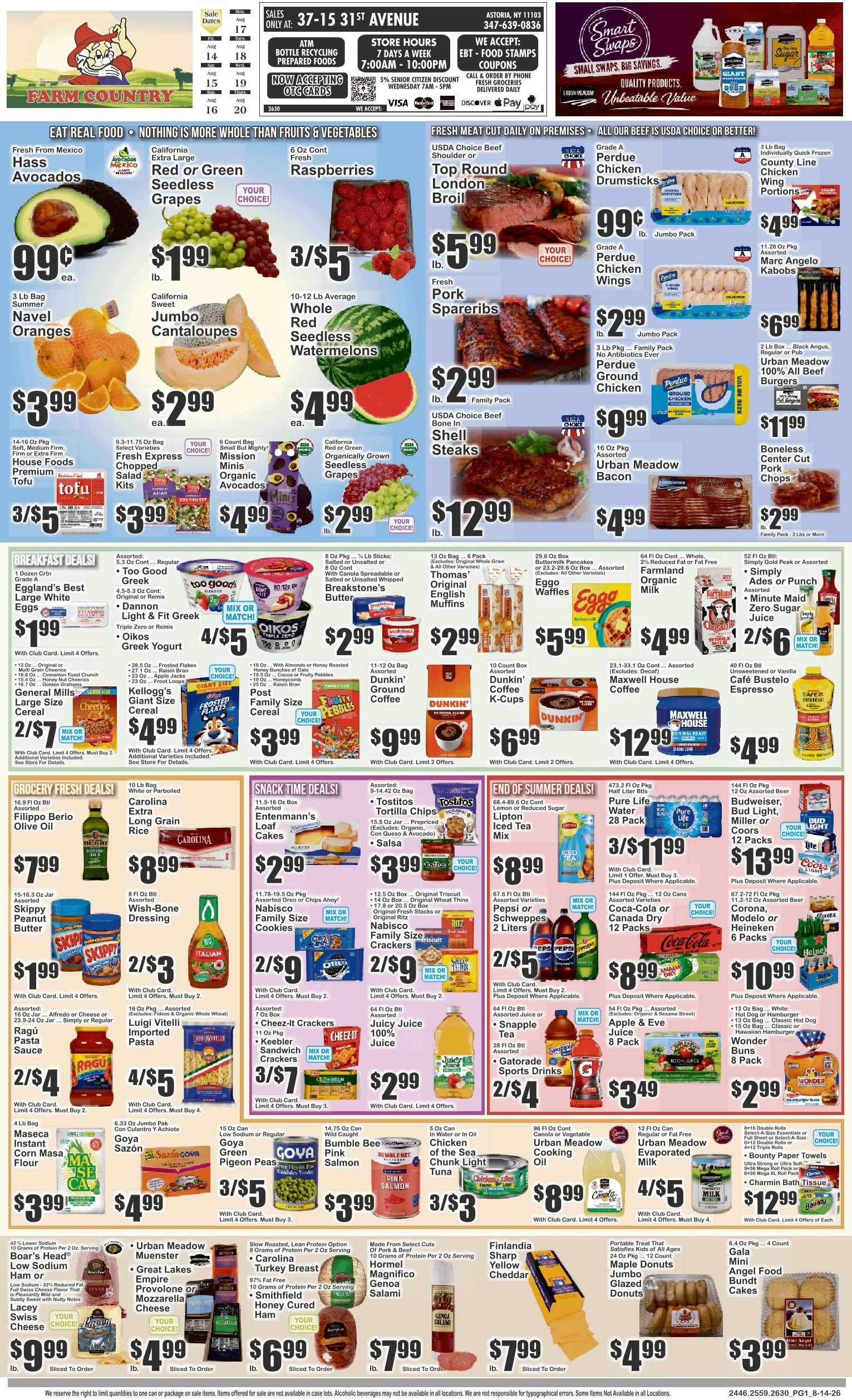Farm Country (Astoria, NY) Key Food Weekly Ad August 14 - 20, 2026
