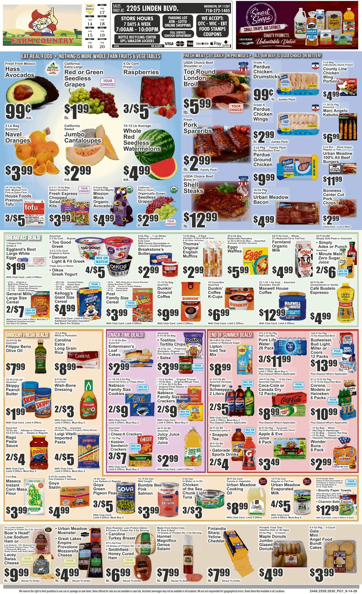 Farm Country (Brooklyn, NY) Key Food Weekly Ad August 14 - 20, 2026