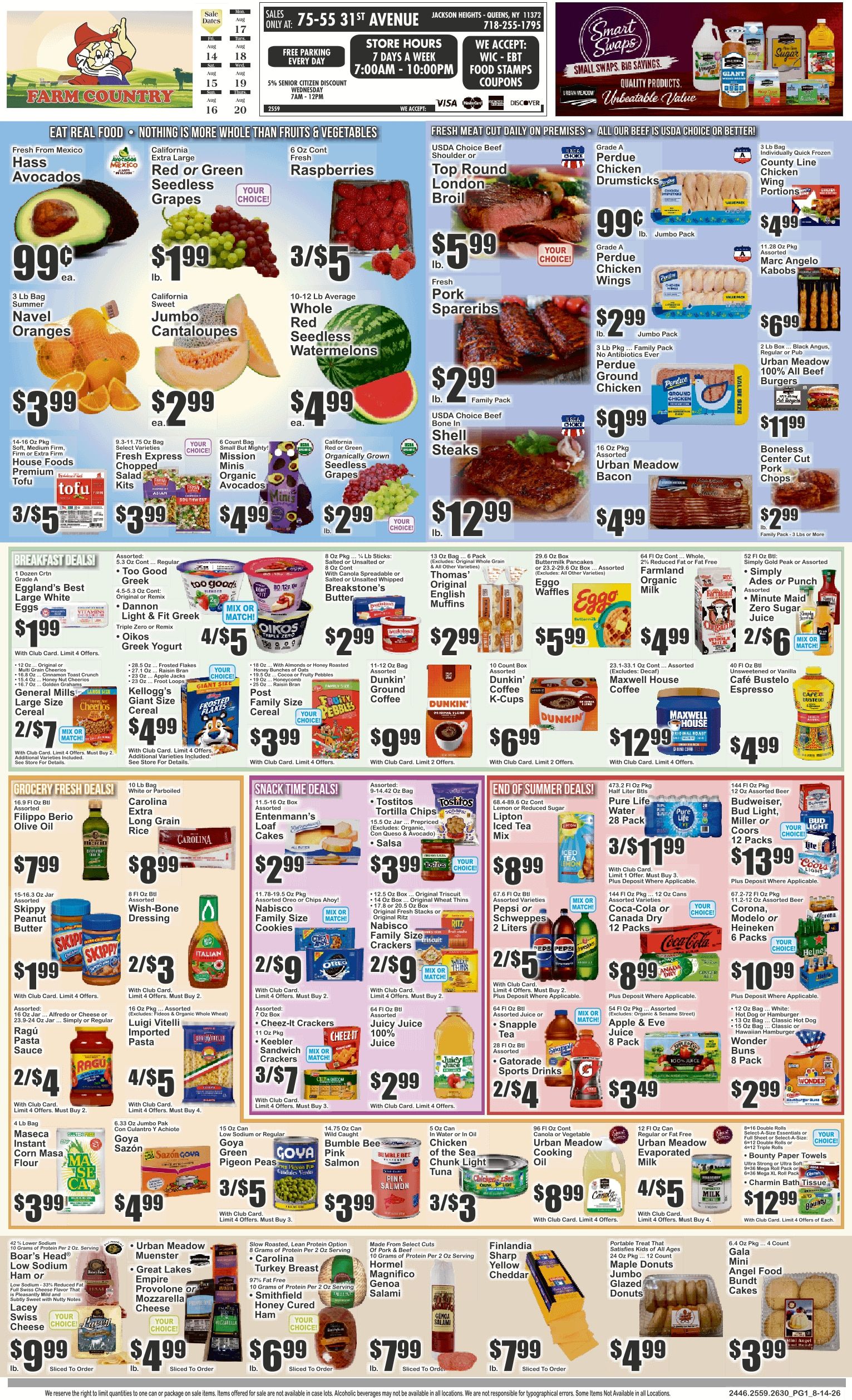 Farm Country (East Elmhurst, NY) Key Food Weekly Ad August 14 - 20, 2026