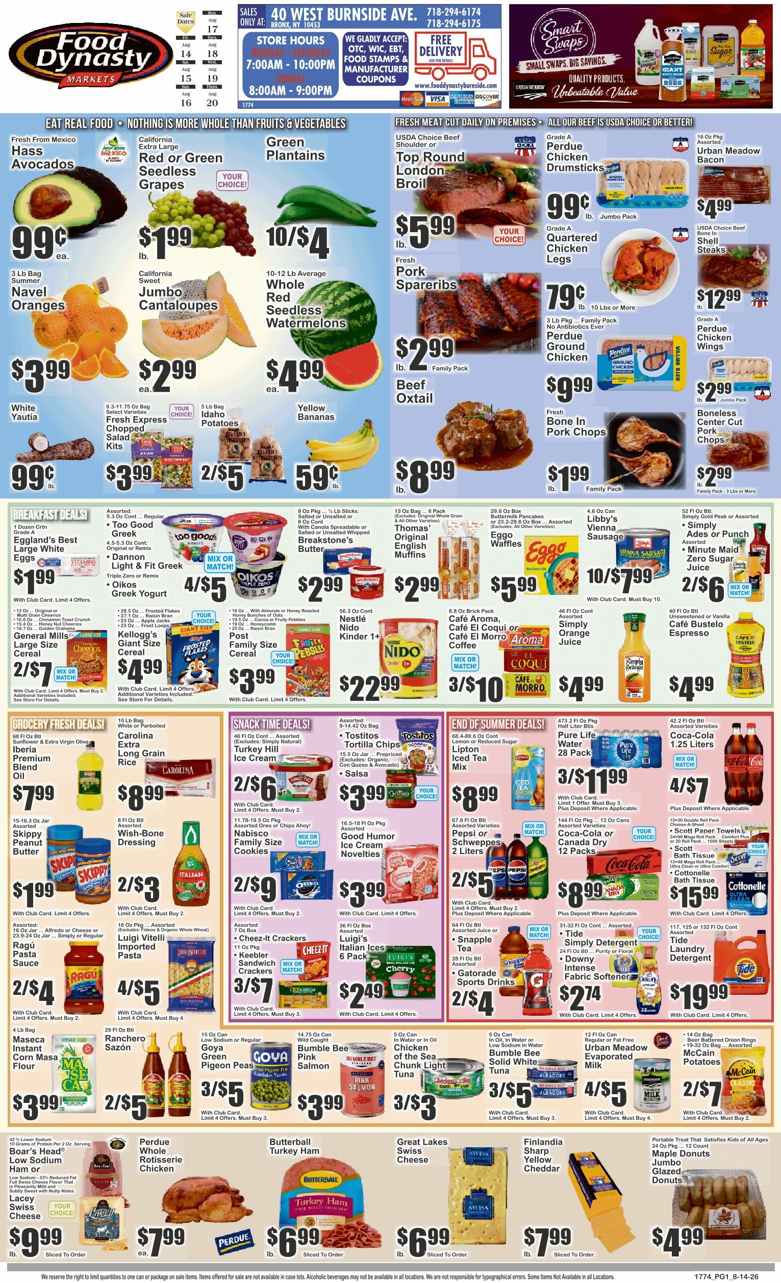 Food Dynasty (Bronx, NY) Key Food Weekly Ad August 14 - 20, 2026