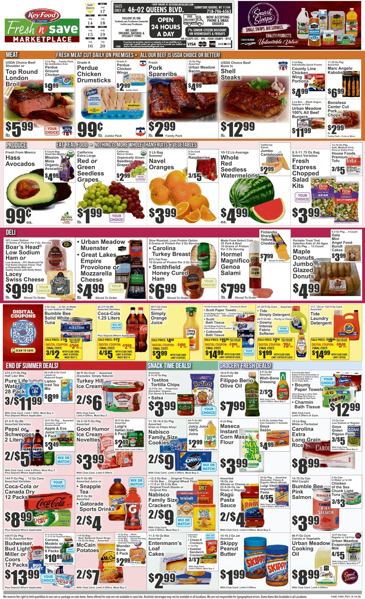 Fresh N Save Marketplace (Sunnyside, NY) Key Food Weekly Ad August 14 - 20, 2026