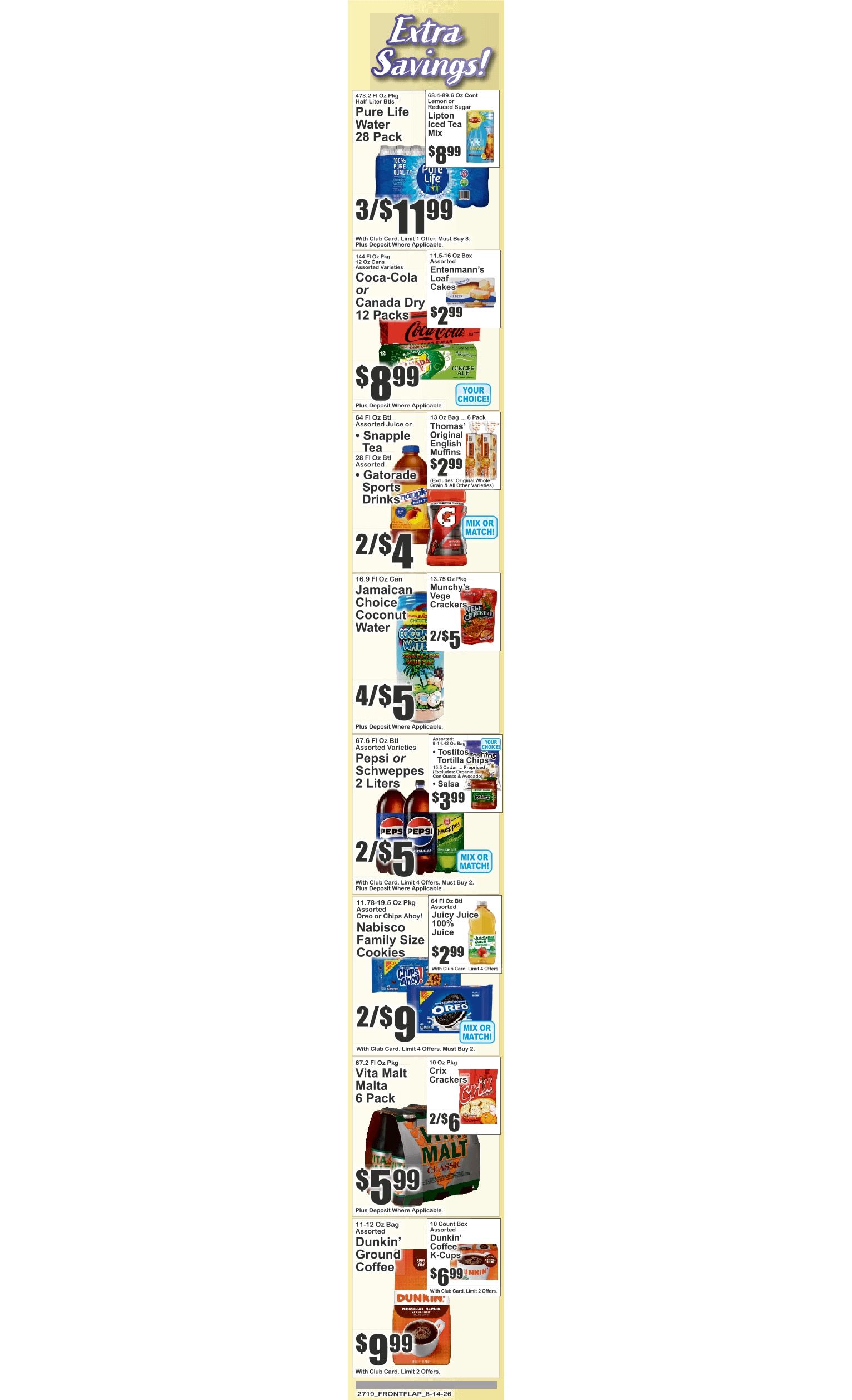 Food World Supermarket (4209 Avenue D, Brooklyn, NY) Key Food Weekly Ad August 14 - 20, 2026