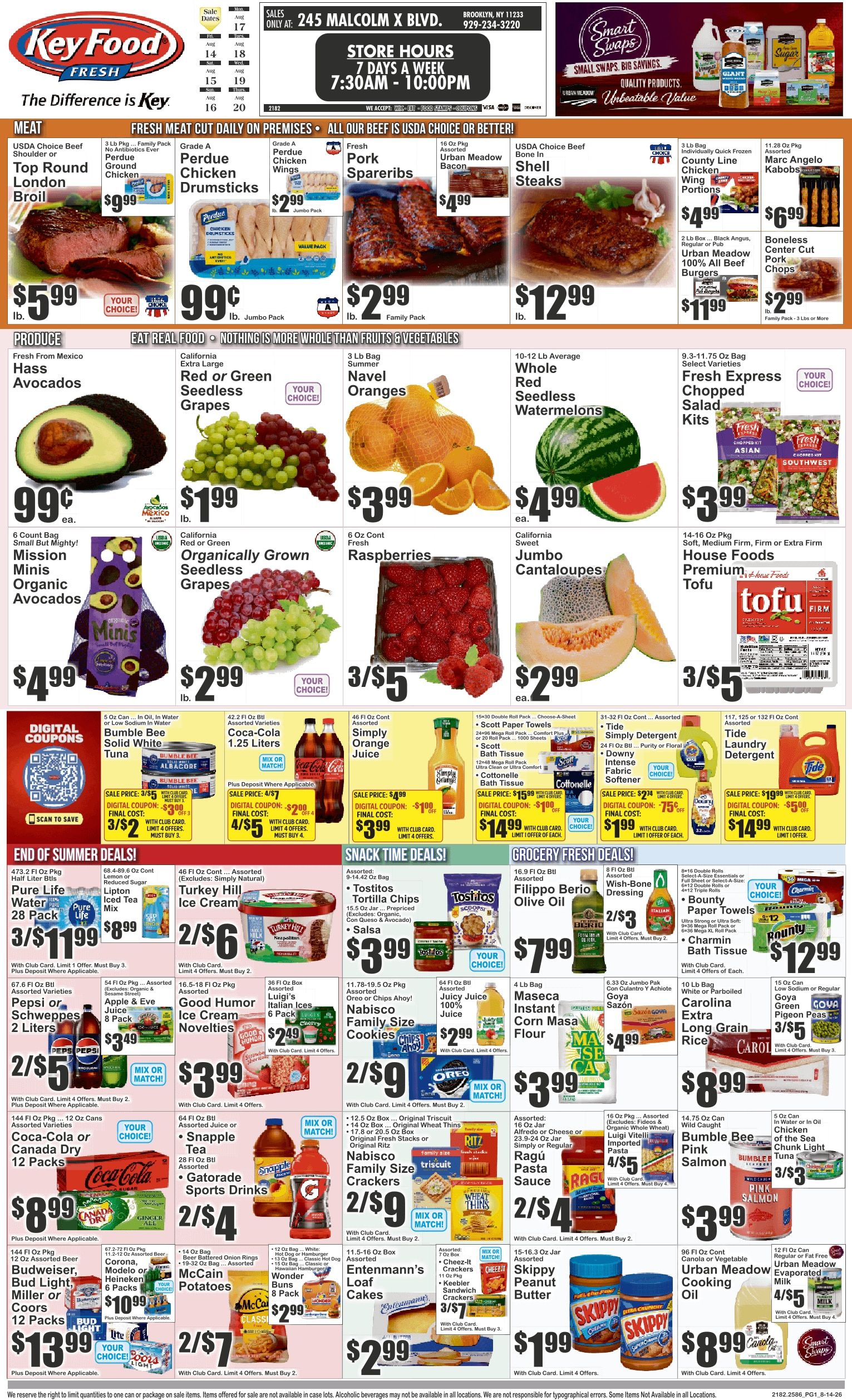 Halsey Traders Market (245 Malcolm X Blvd., Brooklyn, NY) Key Food Weekly Ad August 14 - 20, 2026