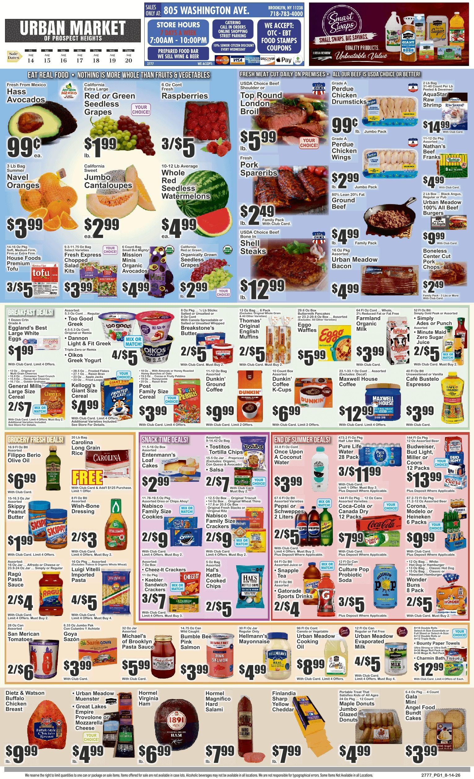 Urban Market (805 Washington Avenue, Brooklyn, NY) Key Food Weekly Ad August 14 - 20, 2026