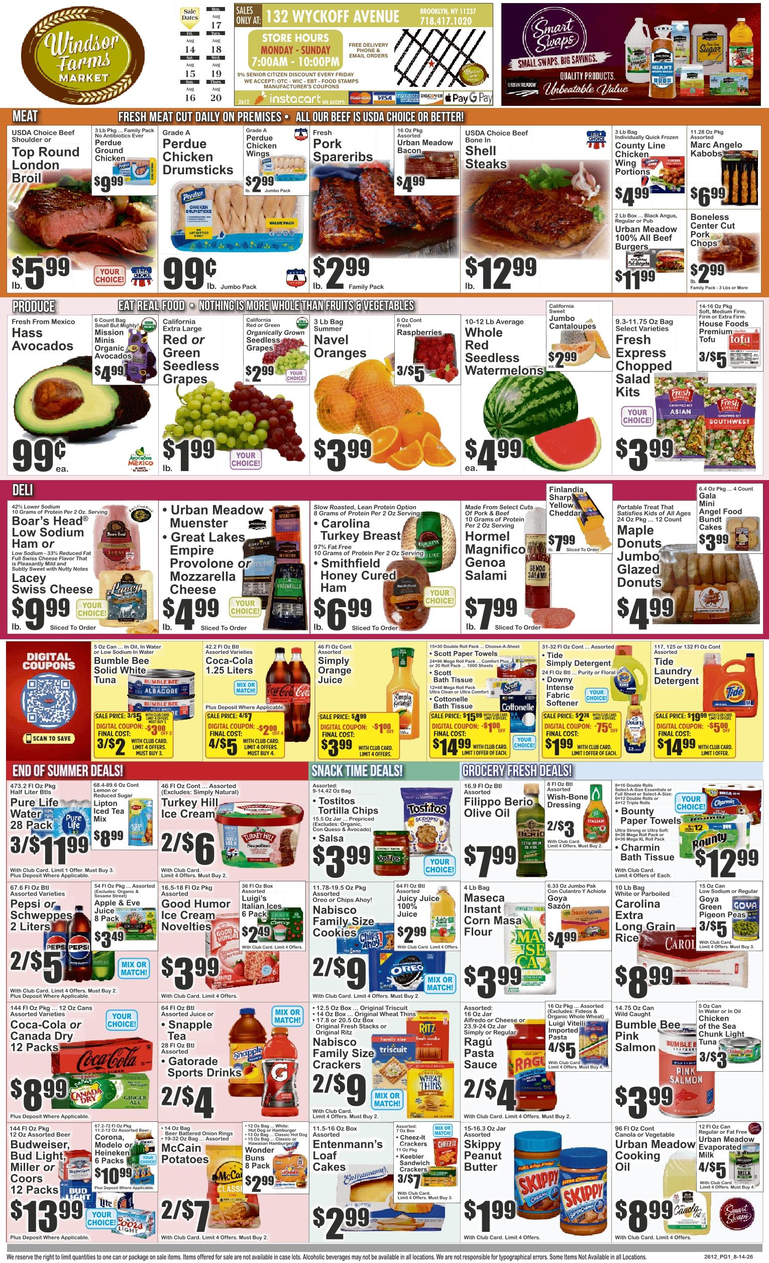Windsor Farms Market (132 Wyckoff Avenue, Brooklyn, NY) Key Food Weekly Ad August 14 - 20, 2026