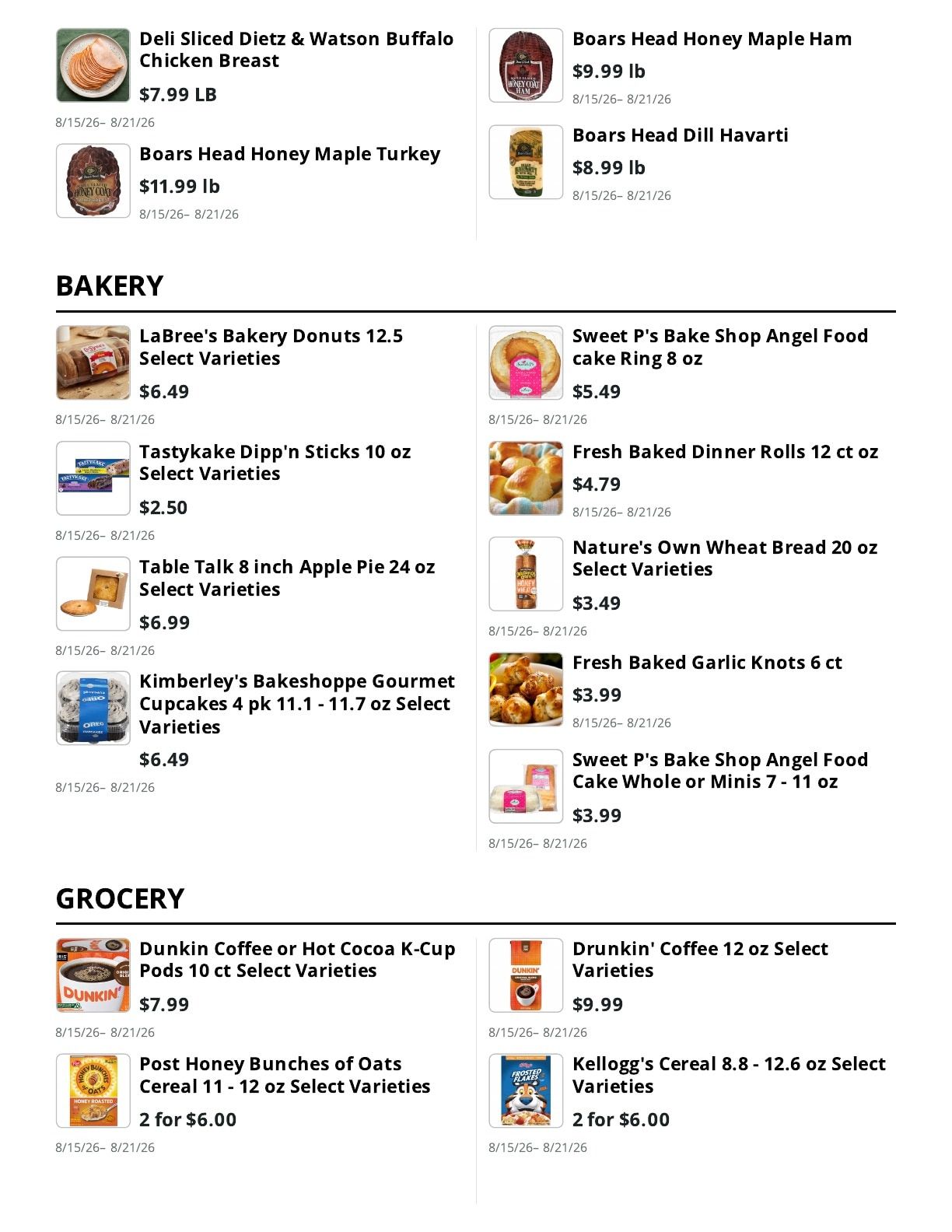 E.M. Heath Supermarket Weekly Ad August 15 - 21, 2026