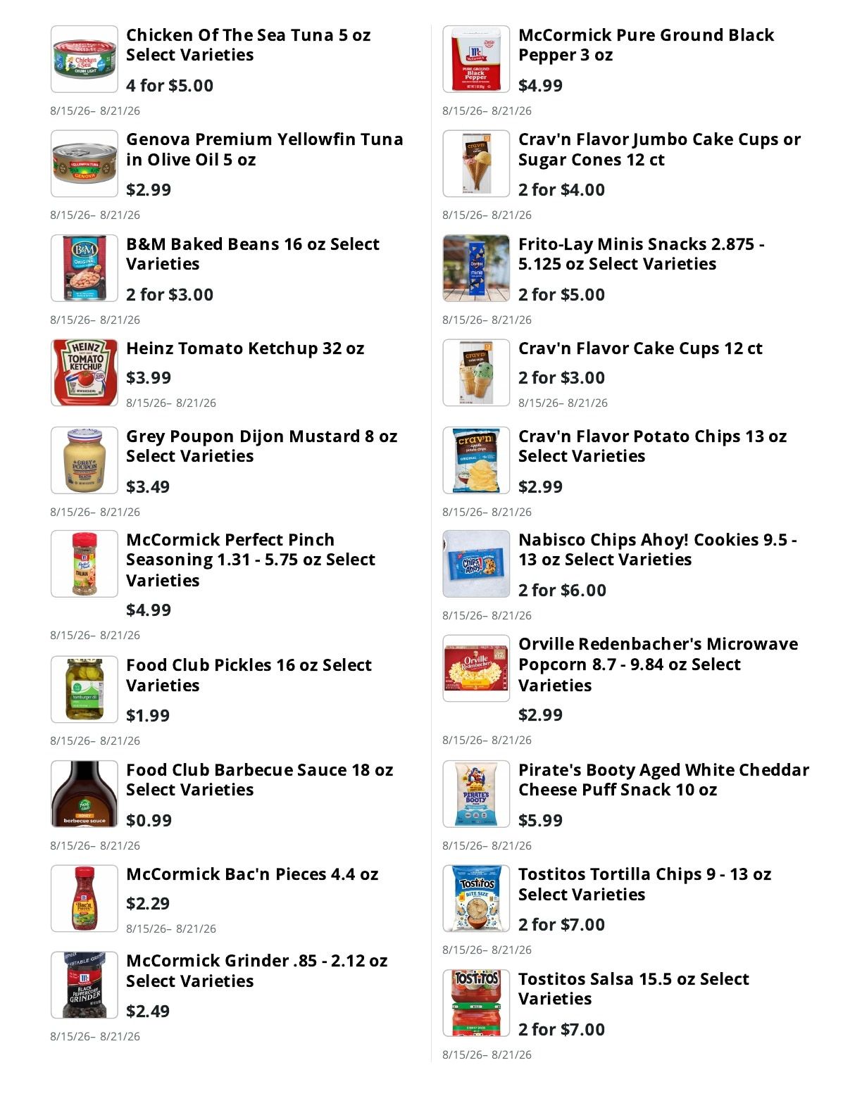 E.M. Heath Supermarket Weekly Ad August 15 - 21, 2026