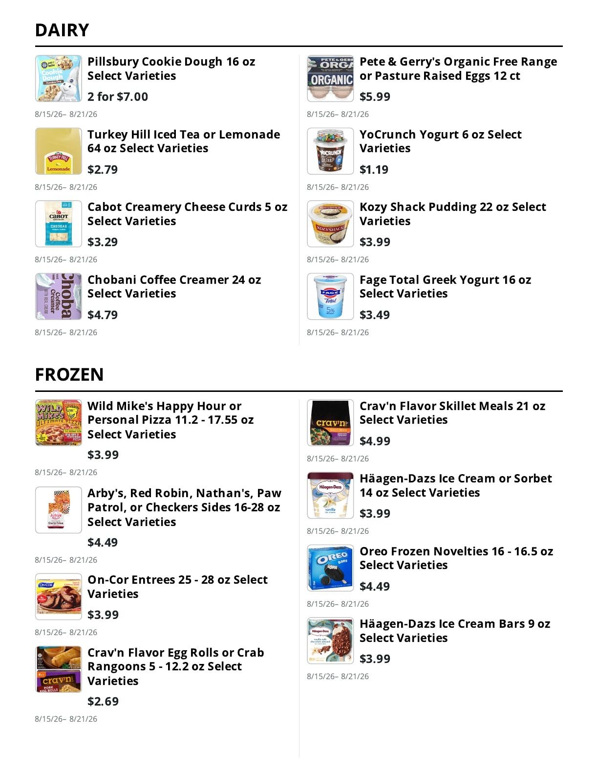 E.M. Heath Supermarket Weekly Ad August 15 - 21, 2026