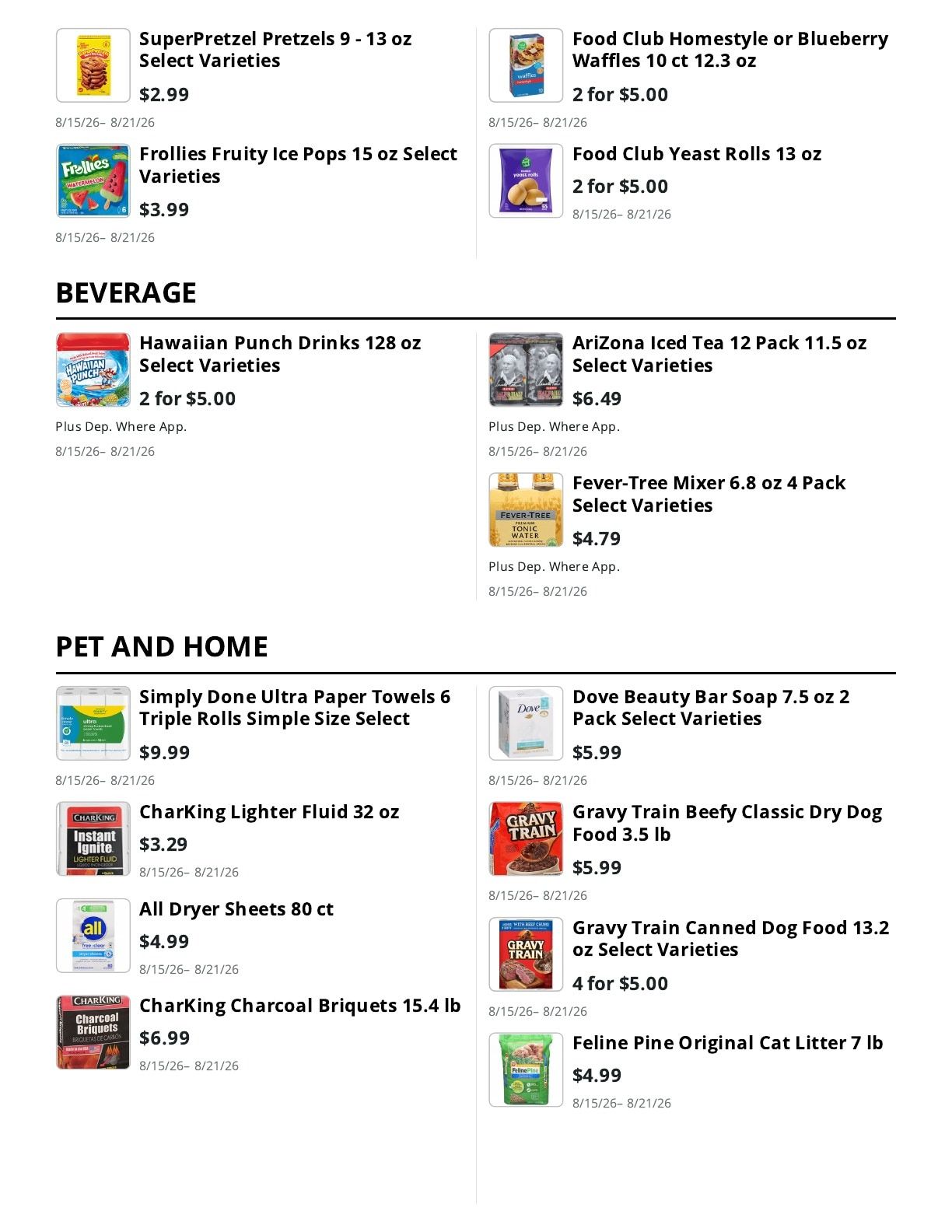 E.M. Heath Supermarket Weekly Ad August 15 - 21, 2026