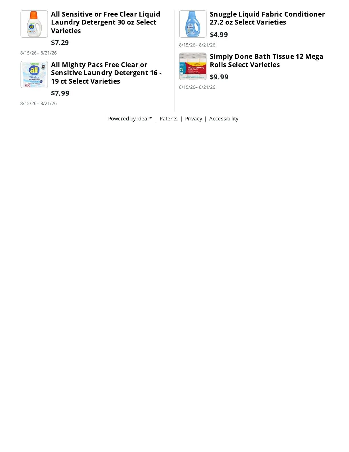 E.M. Heath Supermarket Weekly Ad August 15 - 21, 2026