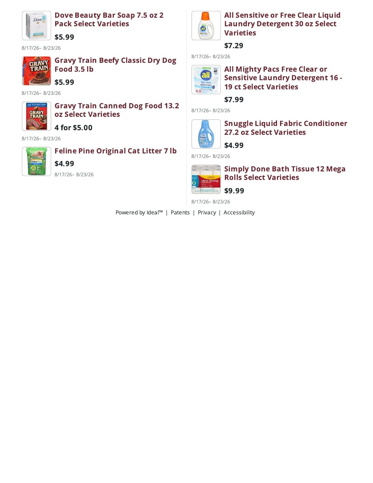 Ralph's Supermarket Weekly Ad August 17 - 23, 2026