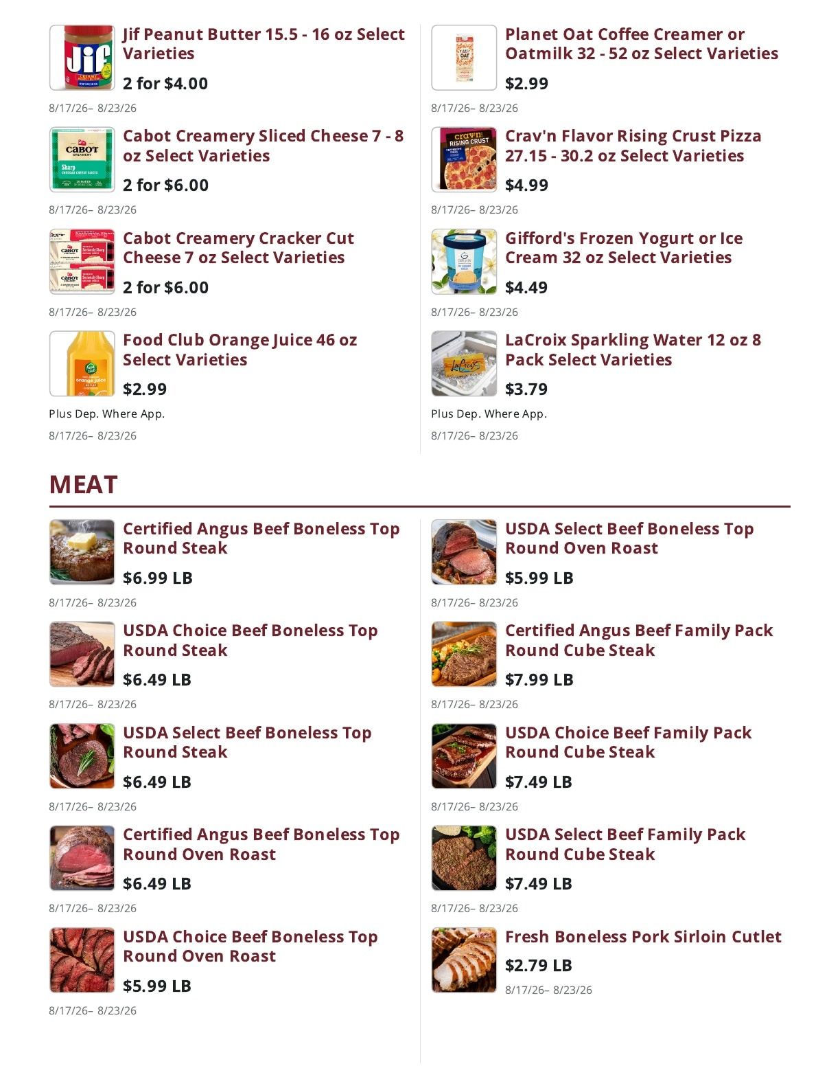 Ralph's Supermarket Weekly Ad August 17 - 23, 2026