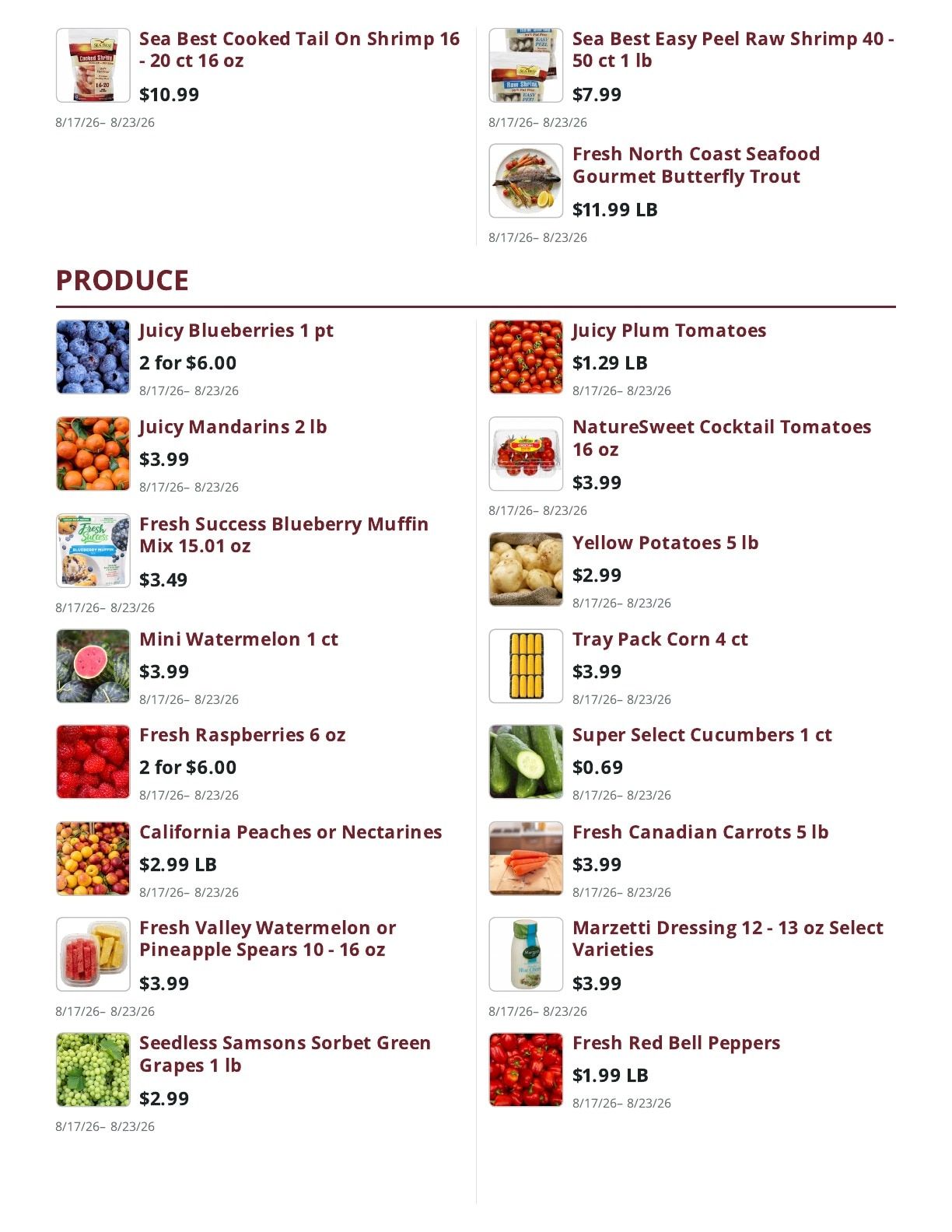 Ralph's Supermarket Weekly Ad August 17 - 23, 2026