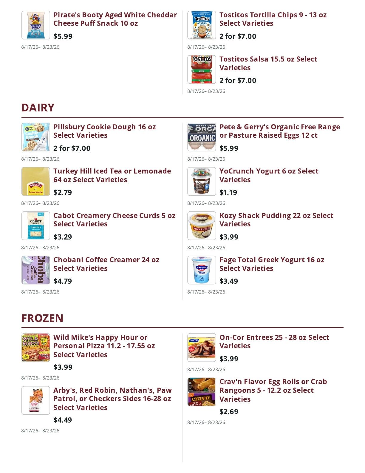 Ralph's Supermarket Weekly Ad August 17 - 23, 2026