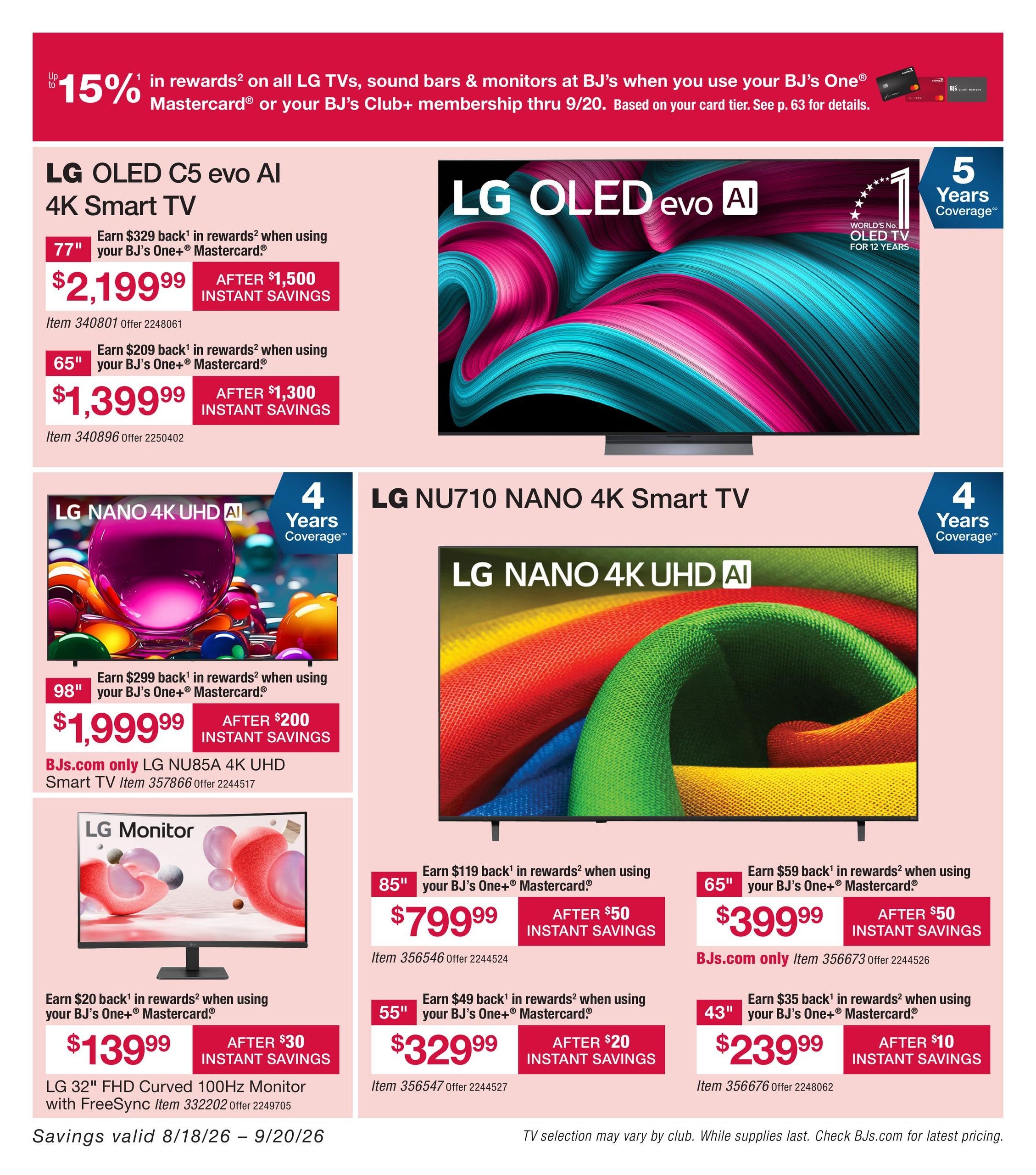 BJ's Wholesale Club Smart Saver Weekly Ad August 18 - September 20, 2026