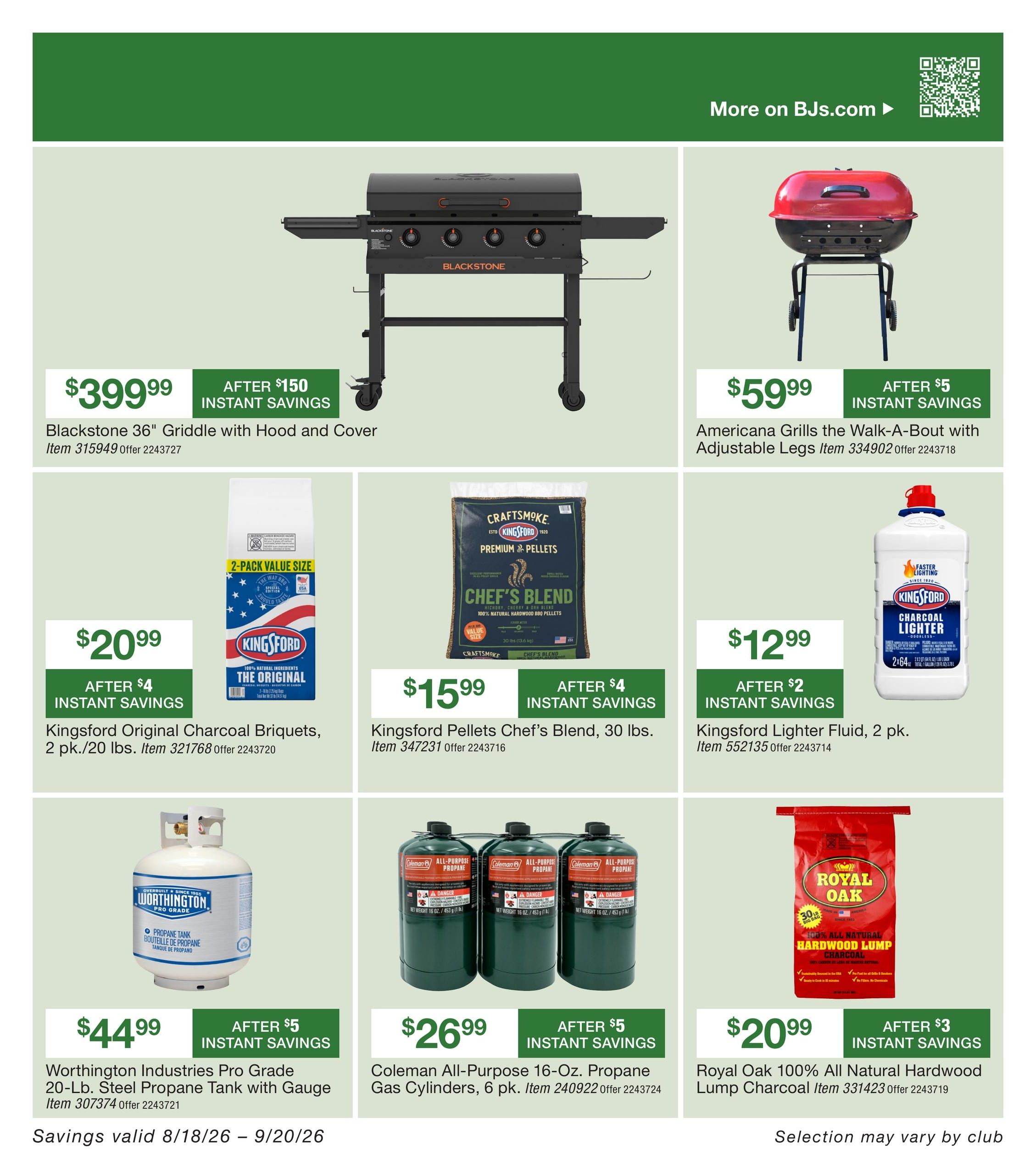 BJ's Wholesale Club Smart Saver Weekly Ad August 18 - September 20, 2026