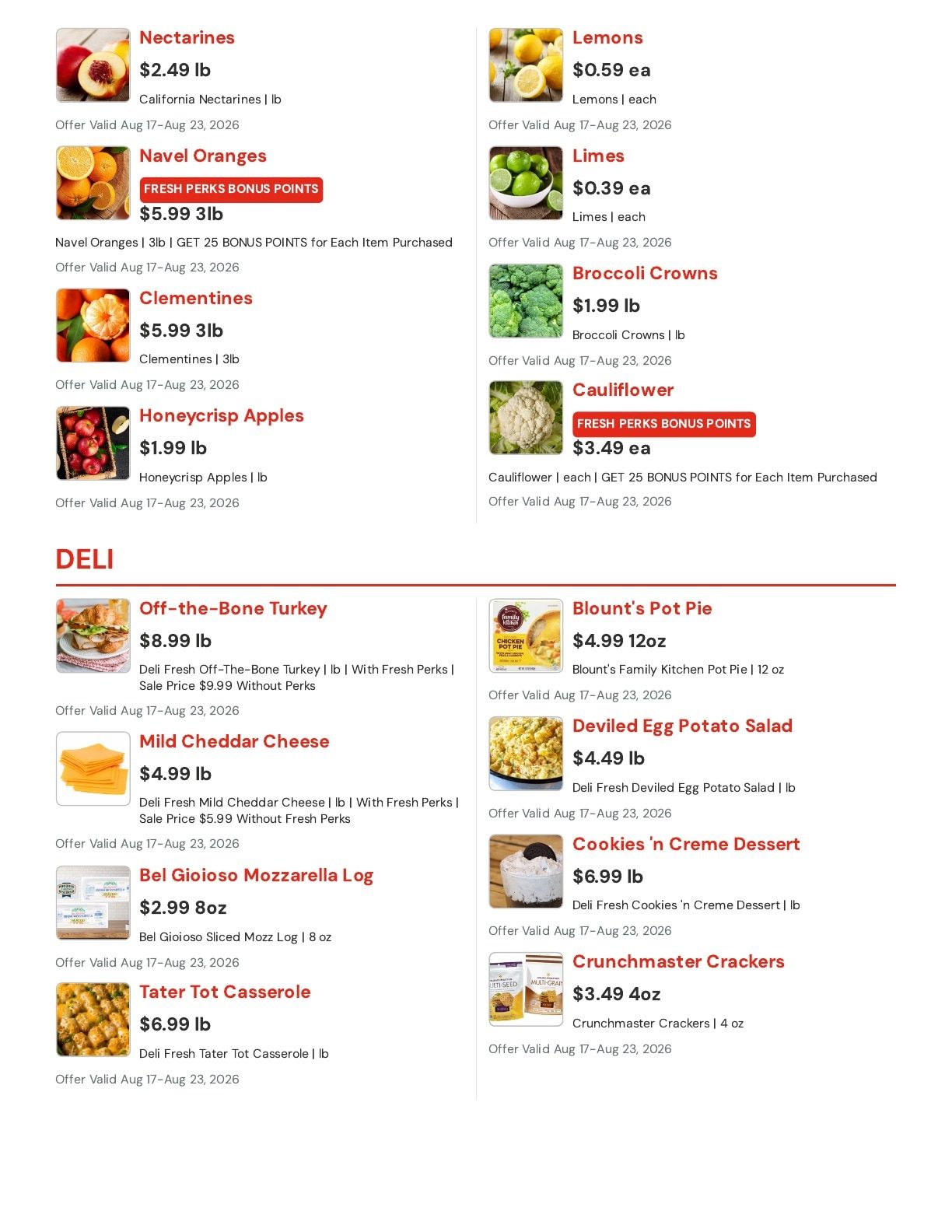 Hansen's IGA (Bangor, WI) Weekly Ad August 17 - 23, 2026