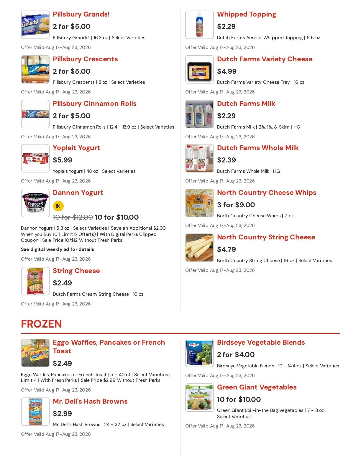 Hansen's IGA (Bangor, WI) Weekly Ad August 17 - 23, 2026