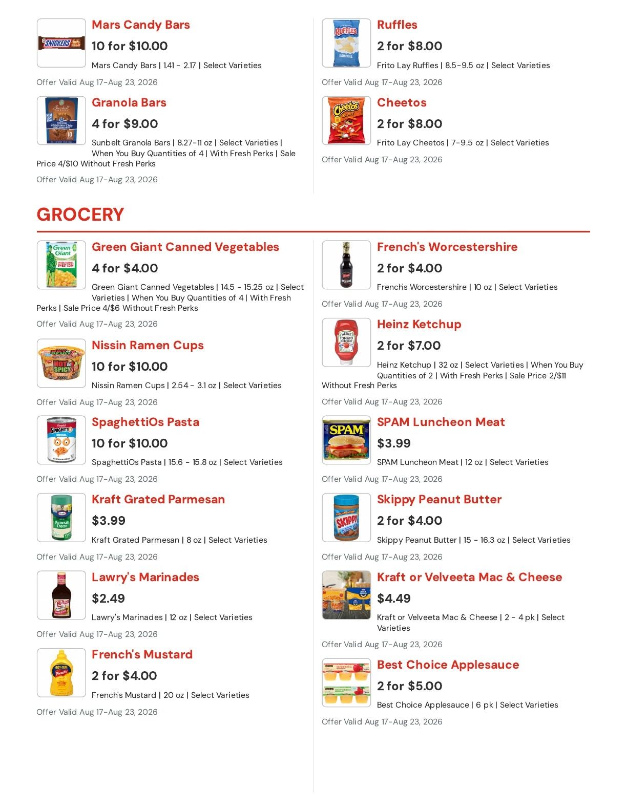 Hansen's IGA (Bangor, WI) Weekly Ad August 17 - 23, 2026