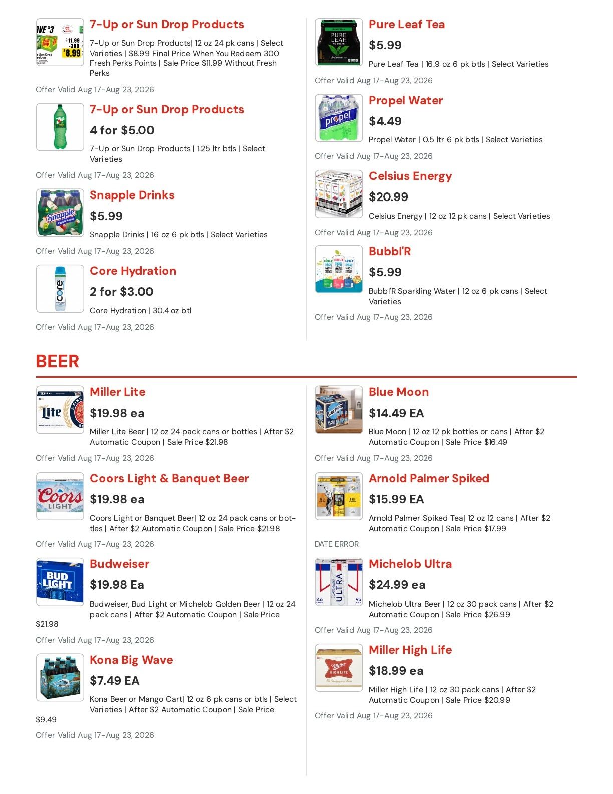 Hansen's IGA (Bangor, WI) Weekly Ad August 17 - 23, 2026