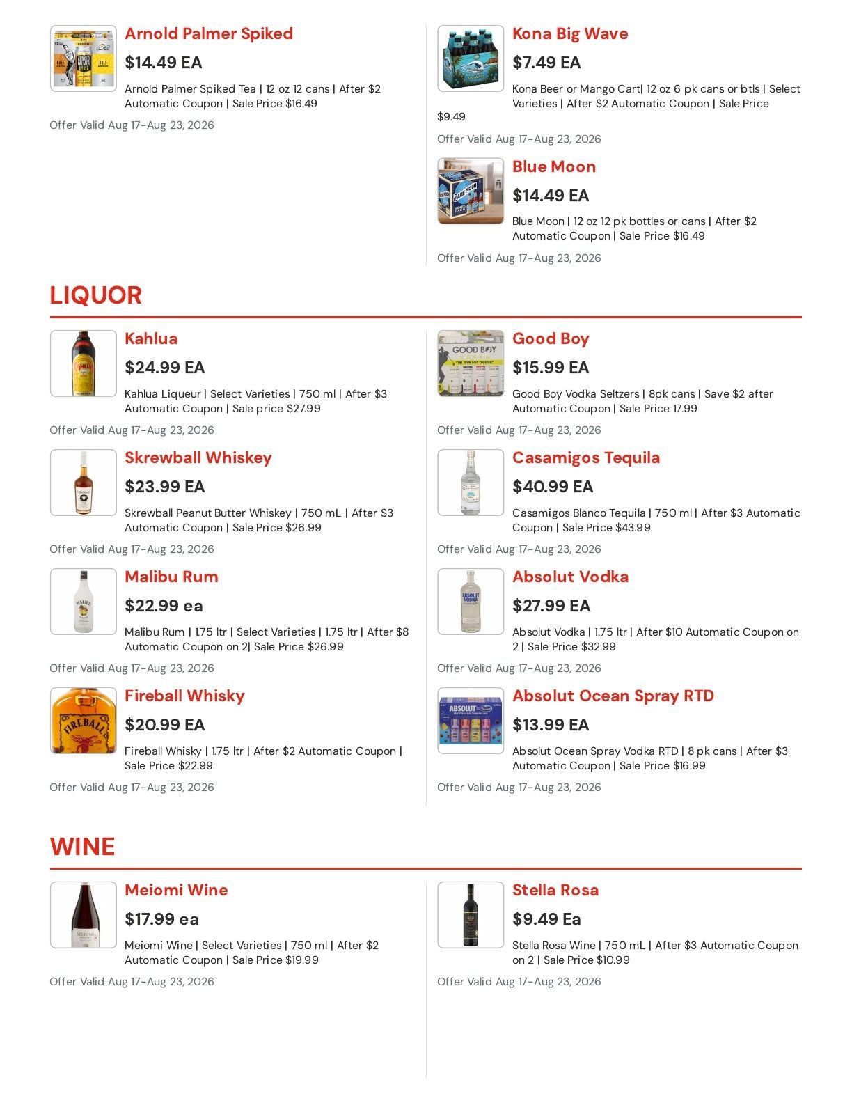 Hansen's IGA (East Troy, WI) Weekly Ad August 17 - 23, 2026