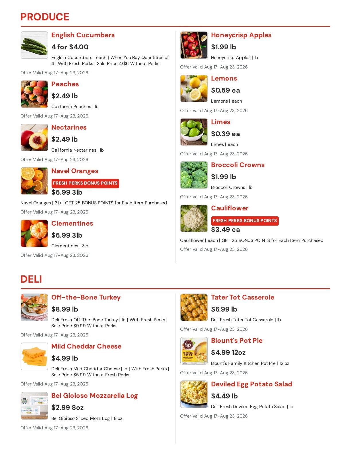 Hansen's IGA (East Troy, WI) Weekly Ad August 17 - 23, 2026