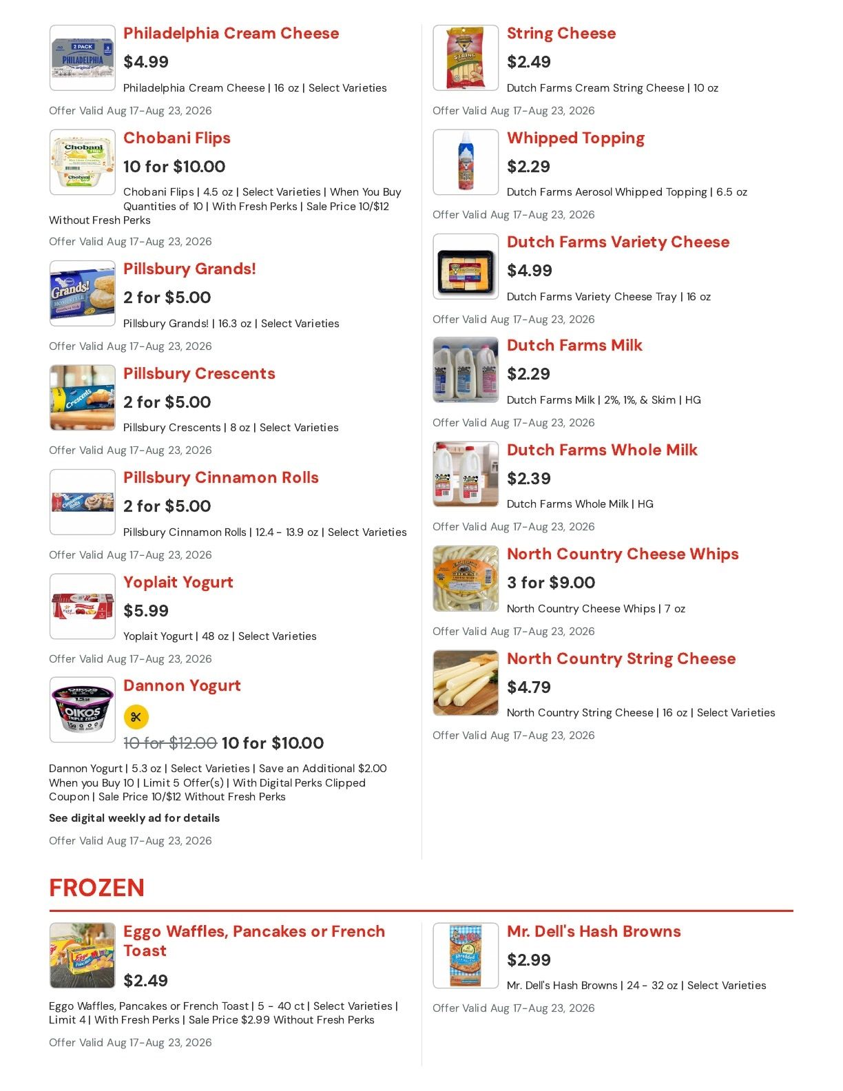 Hansen's IGA (East Troy, WI) Weekly Ad August 17 - 23, 2026