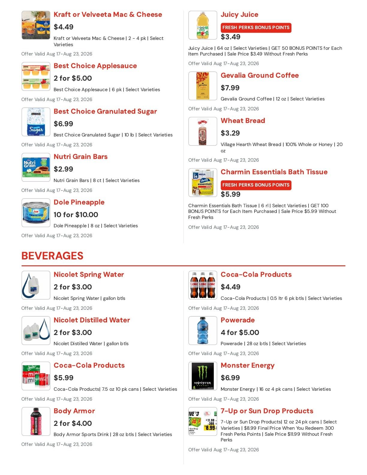 Hansen's IGA (East Troy, WI) Weekly Ad August 17 - 23, 2026
