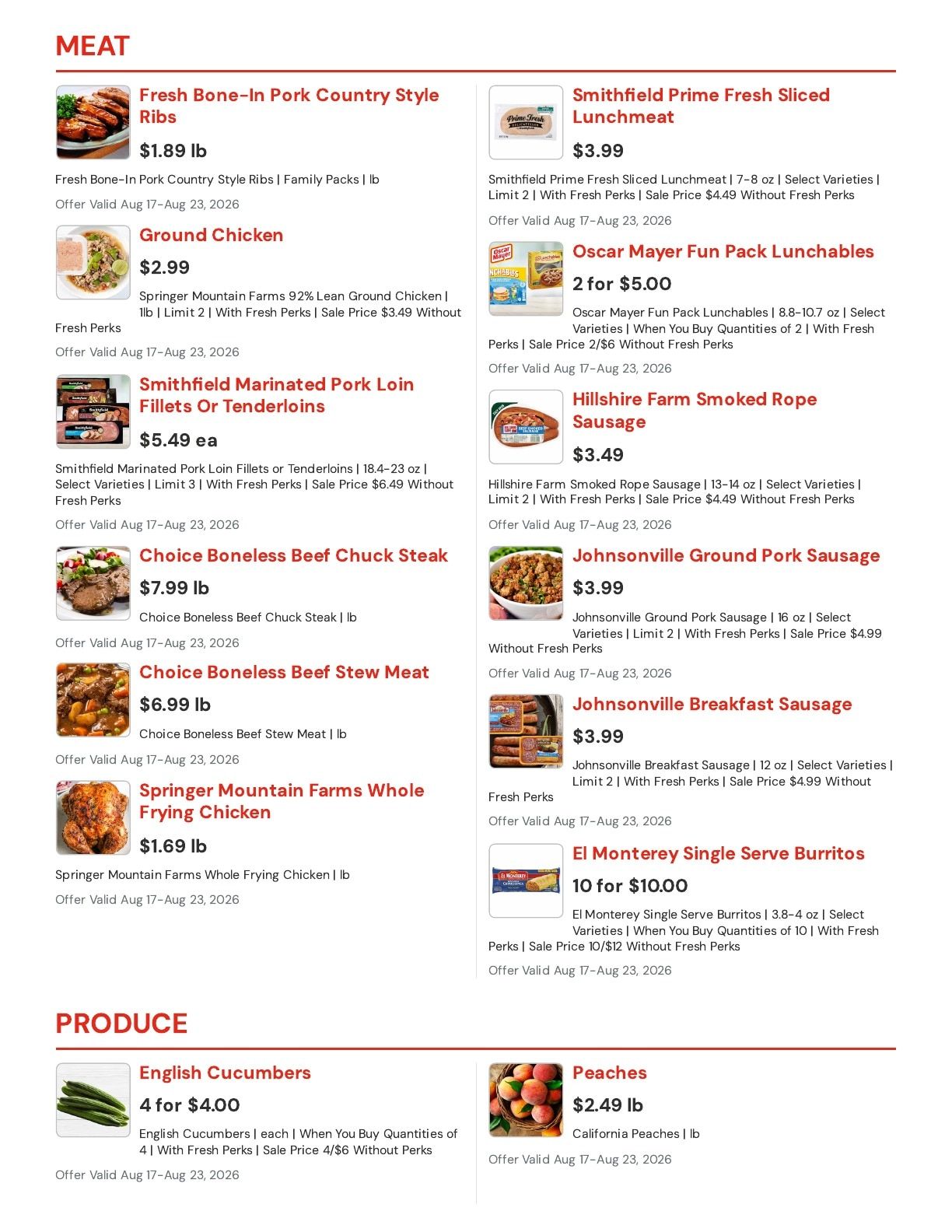 Hansen's IGA (Sparta, WI) Weekly Ad August 17 - 23, 2026