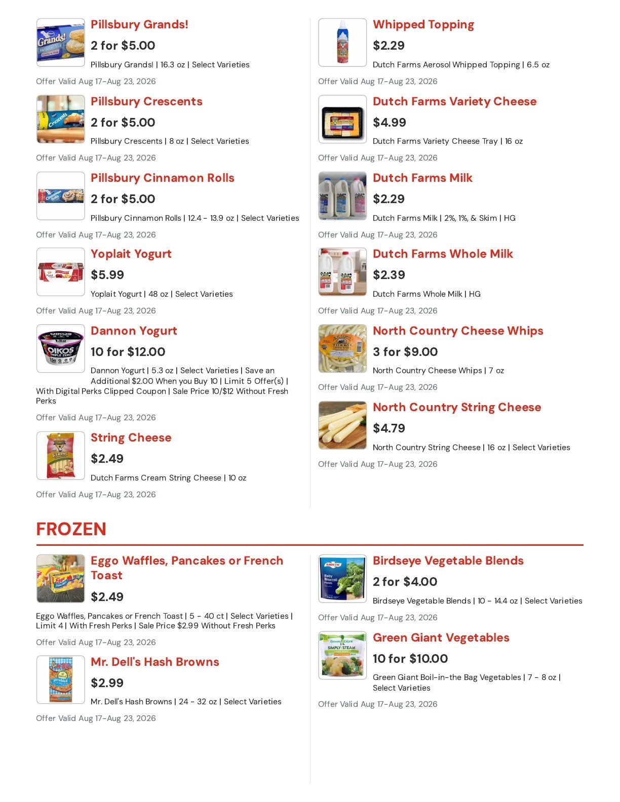 Hansen's IGA (Sparta, WI) Weekly Ad August 17 - 23, 2026