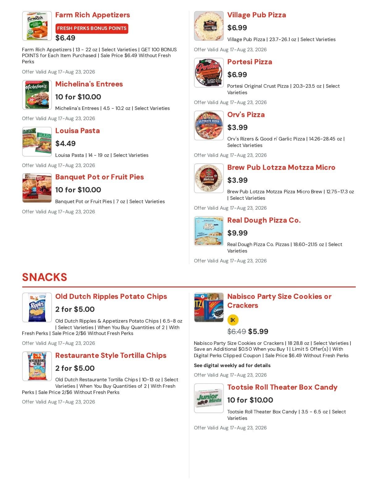 Hansen's IGA (Sparta, WI) Weekly Ad August 17 - 23, 2026