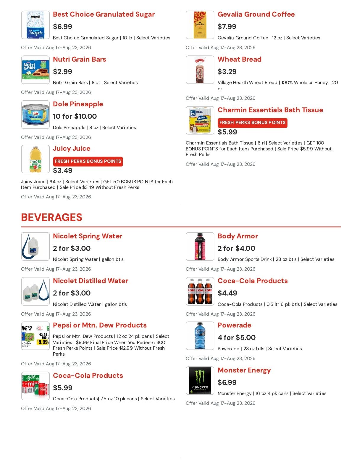 Hansen's IGA (Sparta, WI) Weekly Ad August 17 - 23, 2026