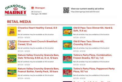 Okanogan Market IGA Weekly Ad August 17 - 31, 2026