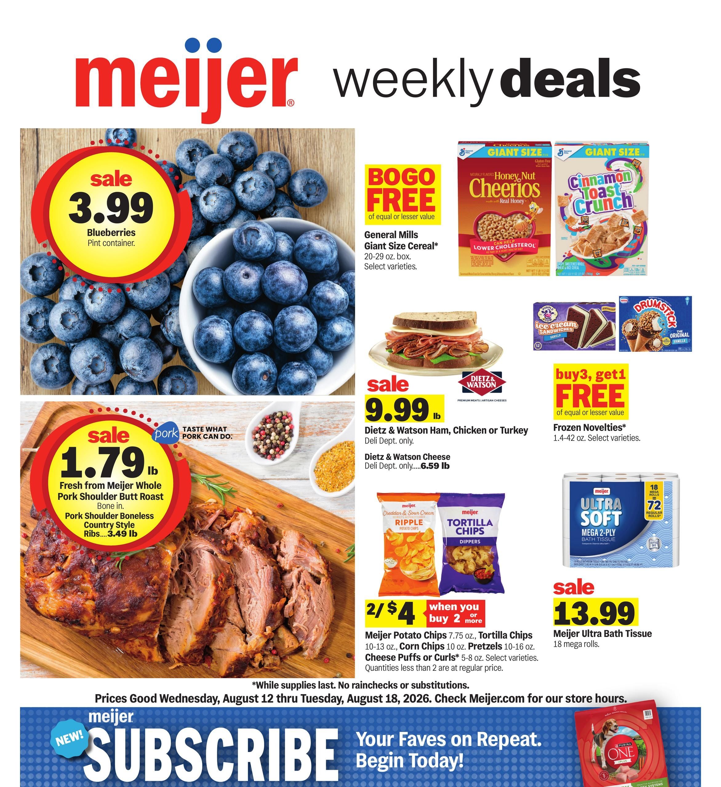 Meijer (Laurel Area, IN) Weekly Ad August 12 - 18, 2026