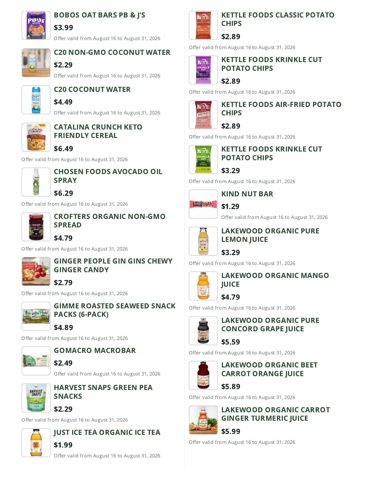 Cox Farms Market Weekly Ad August 16 - 31, 2026