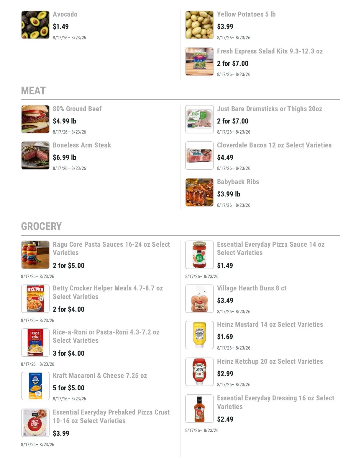 Barnesville Grocery Weekly Ad August 17 - 23, 2026