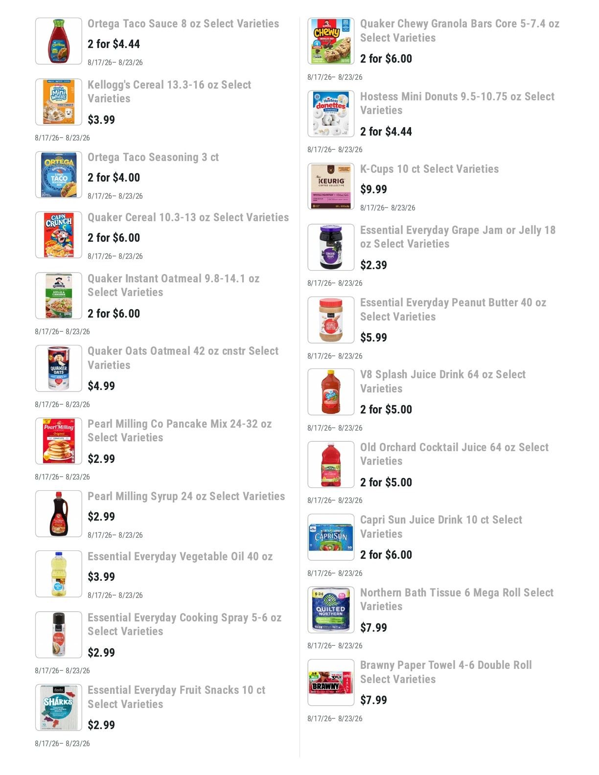 Barnesville Grocery Weekly Ad August 17 - 23, 2026