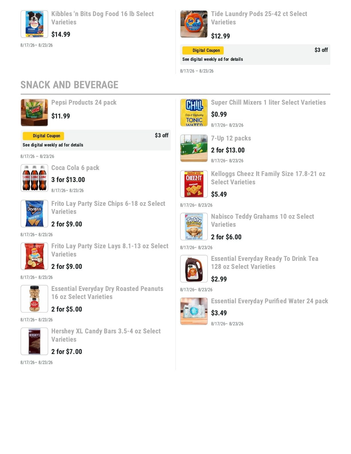 Barnesville Grocery Weekly Ad August 17 - 23, 2026