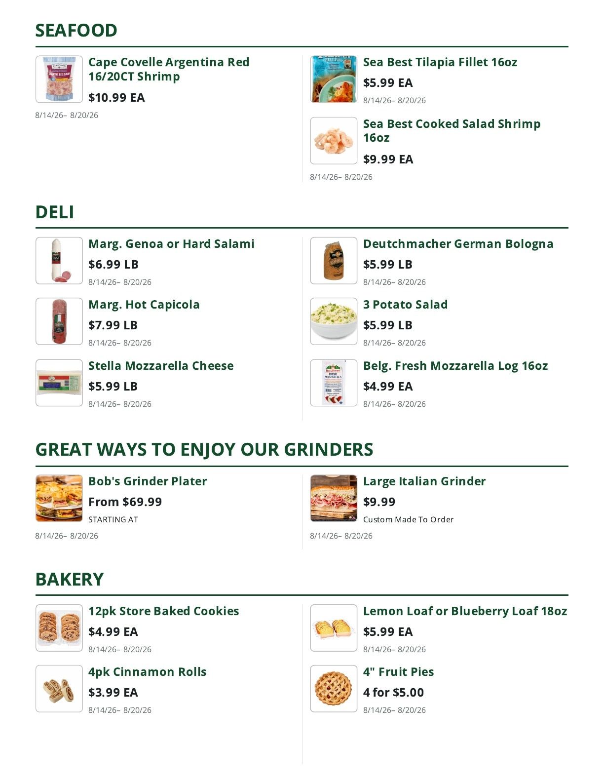 Bob's Butcher & Basket Weekly Ad August 14 - 20, 2026