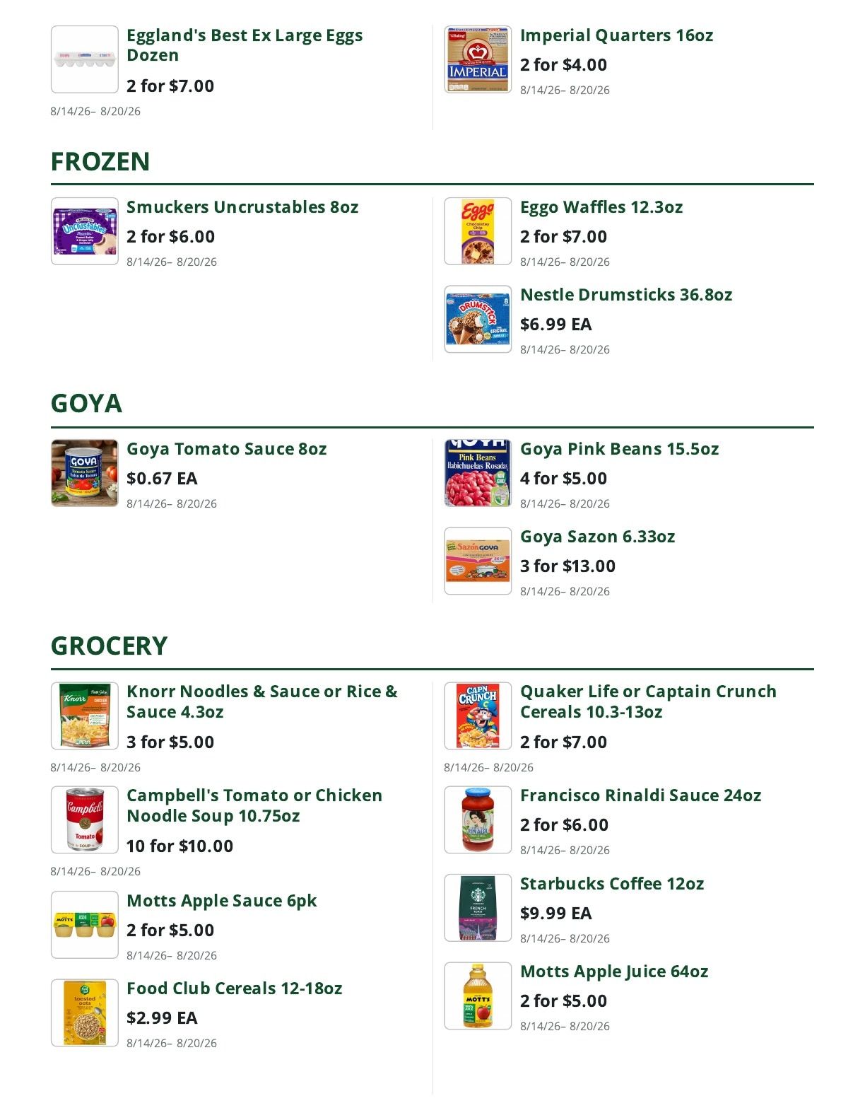 Bob's Butcher & Basket Weekly Ad August 14 - 20, 2026