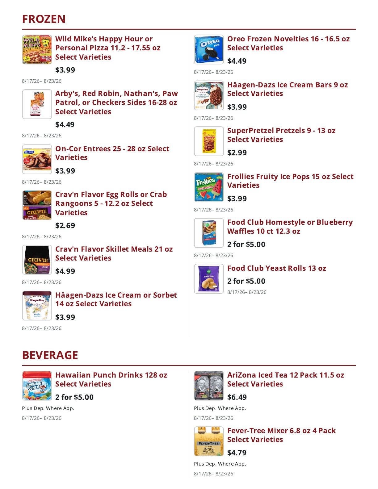 Main Street Market Weekly Ad August 17 - 23, 2026