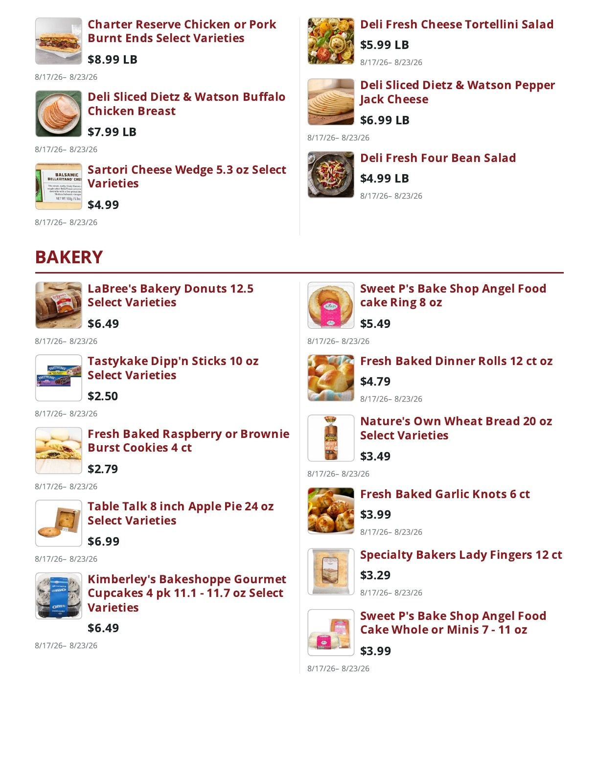 Main Street Market Weekly Ad August 17 - 23, 2026