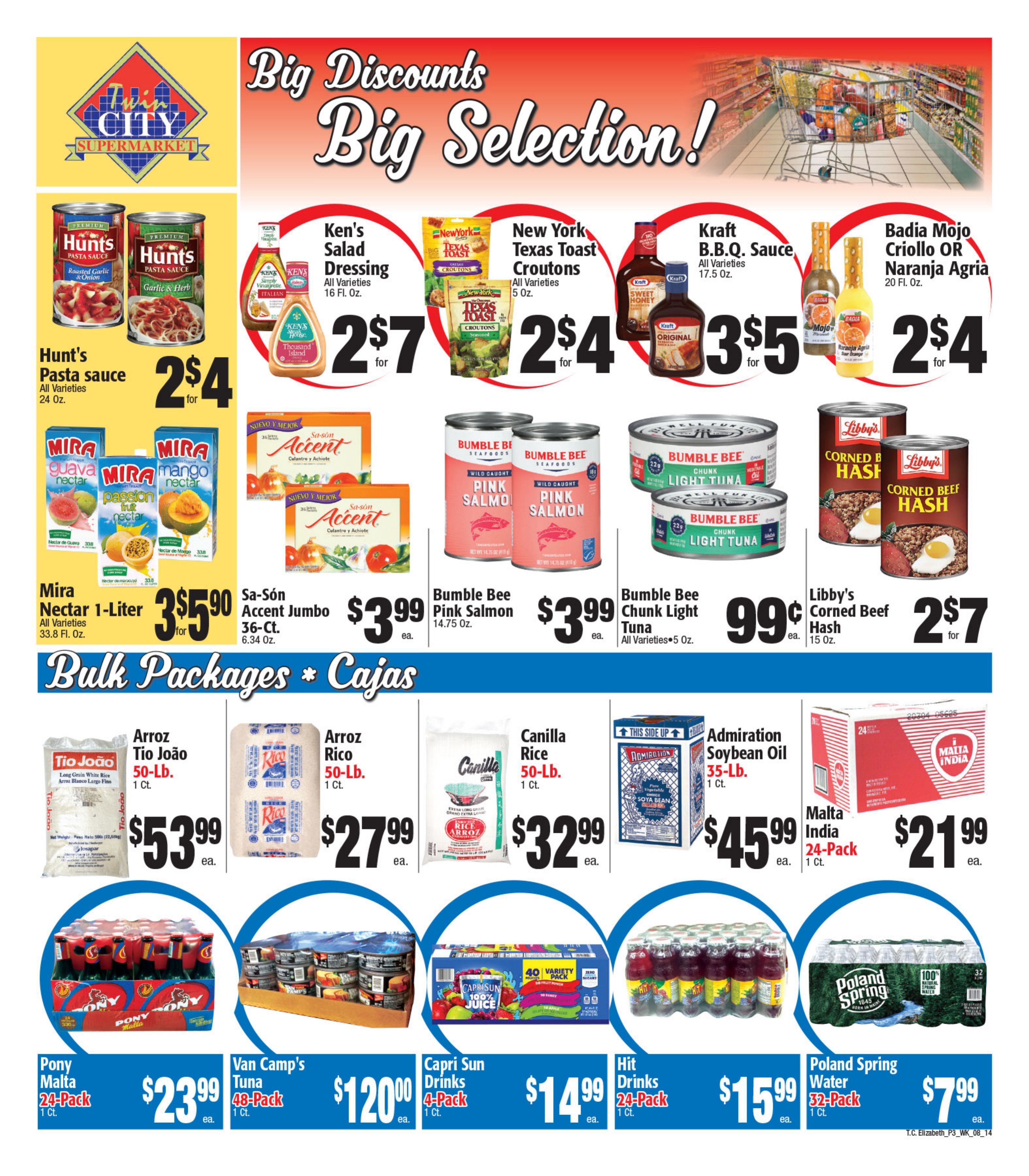 Twin City Supermarket (1016 Sherman Avenue, Elizabeth, NJ) Weekly Ad August 14 - 20, 2026