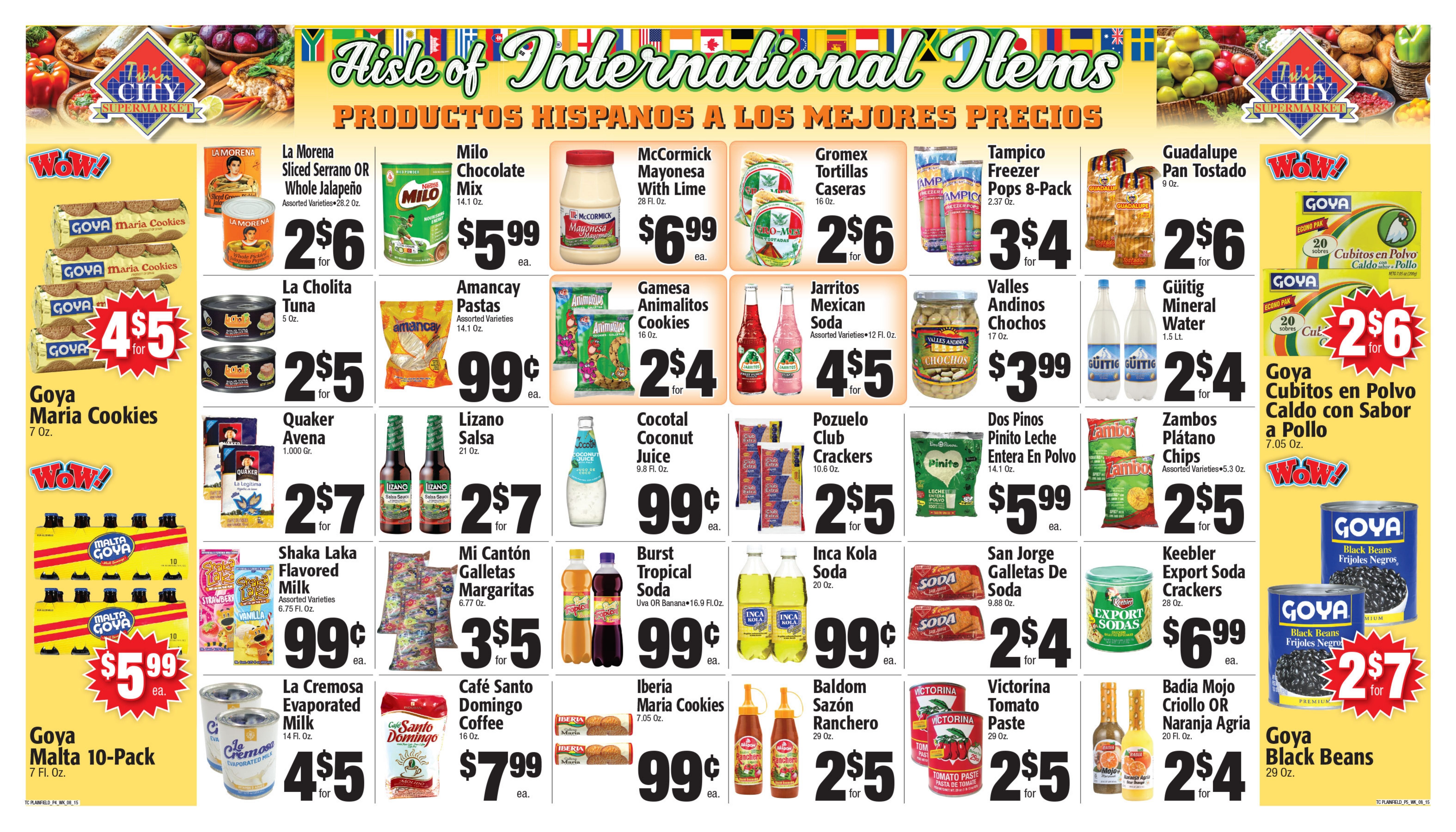 Twin City Supermarket (600 Park Avenue, Plainfield, NJ) Weekly Ad August 15 - 21, 2026