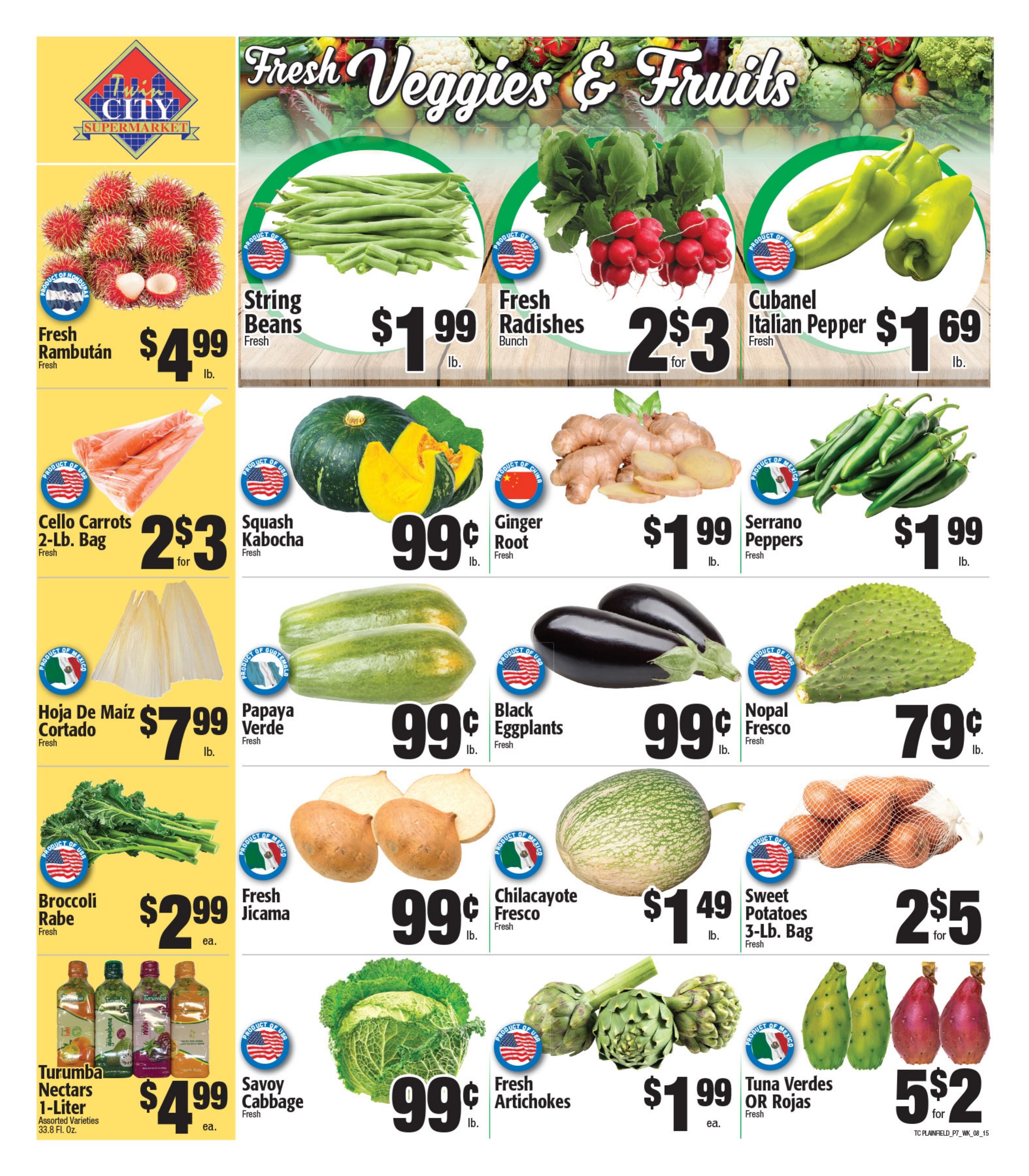 Twin City Supermarket (600 Park Avenue, Plainfield, NJ) Weekly Ad August 15 - 21, 2026