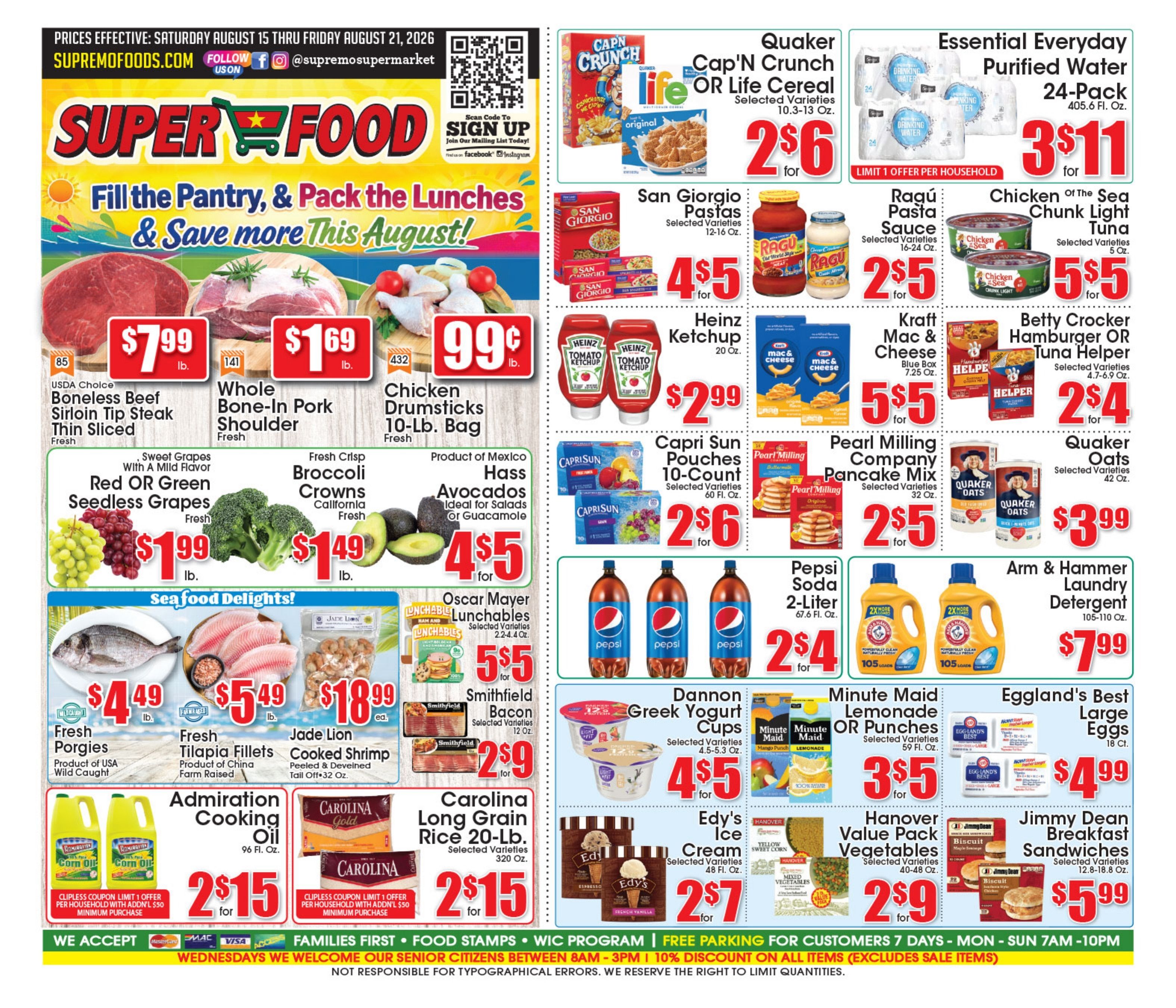 Supremo Food Markets (Trenton, NJ) Weekly Ad August 15 - 21, 2026